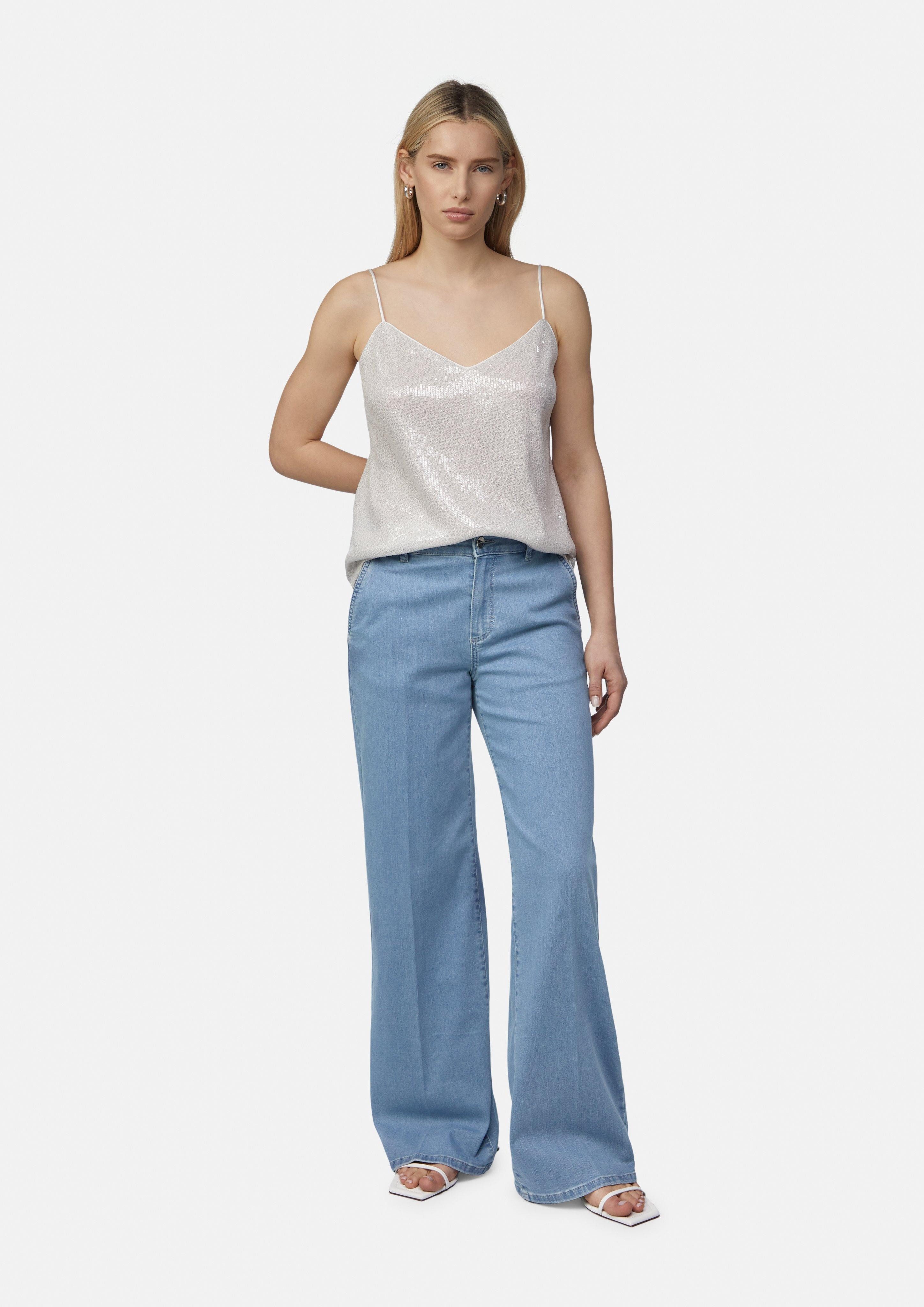 Comma 5-Pocket-Jeans Elastische Wide-Leg-Jeans im Loose günstig online kaufen