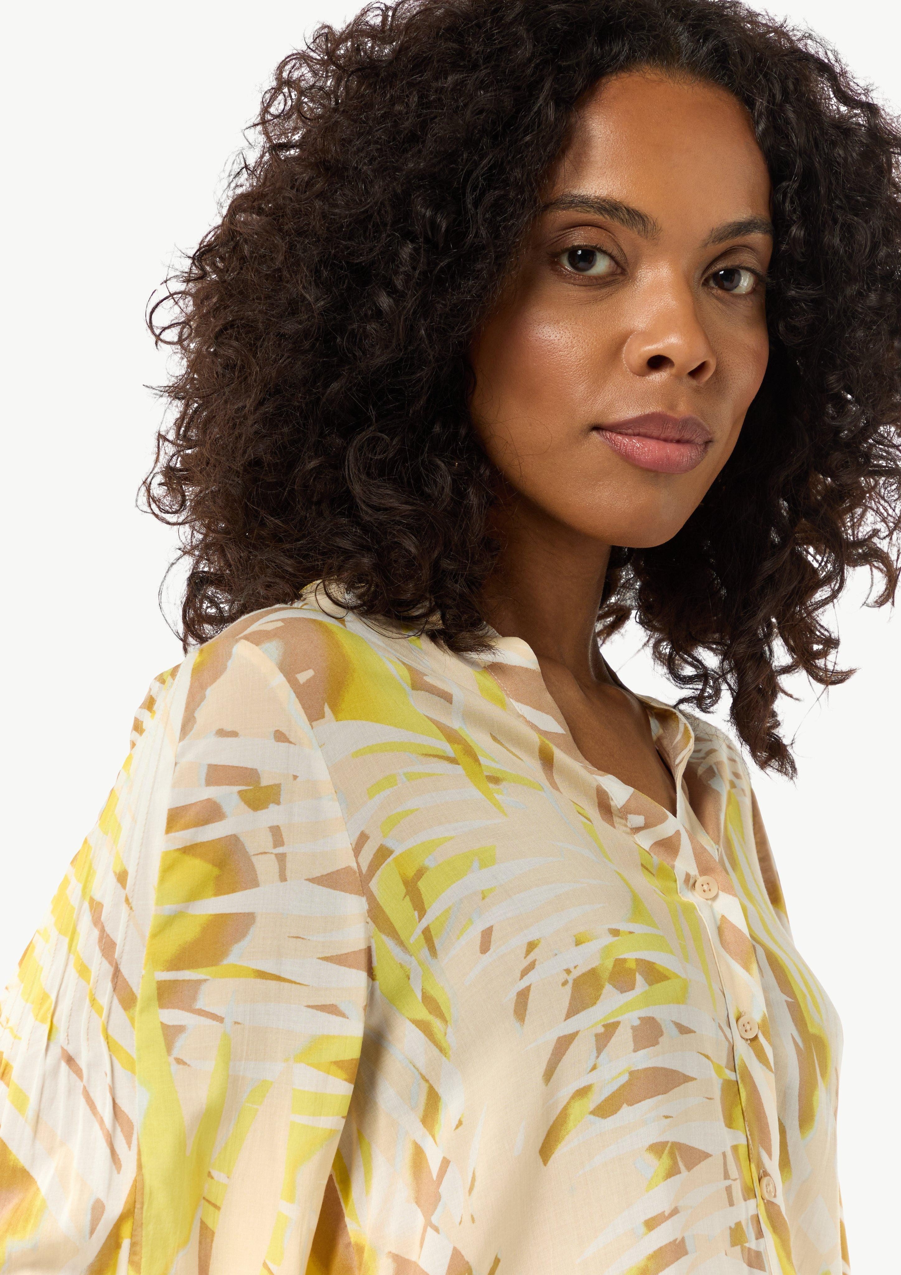 Comma Langarmbluse Gemusterte Bluse im Relaxed günstig online kaufen