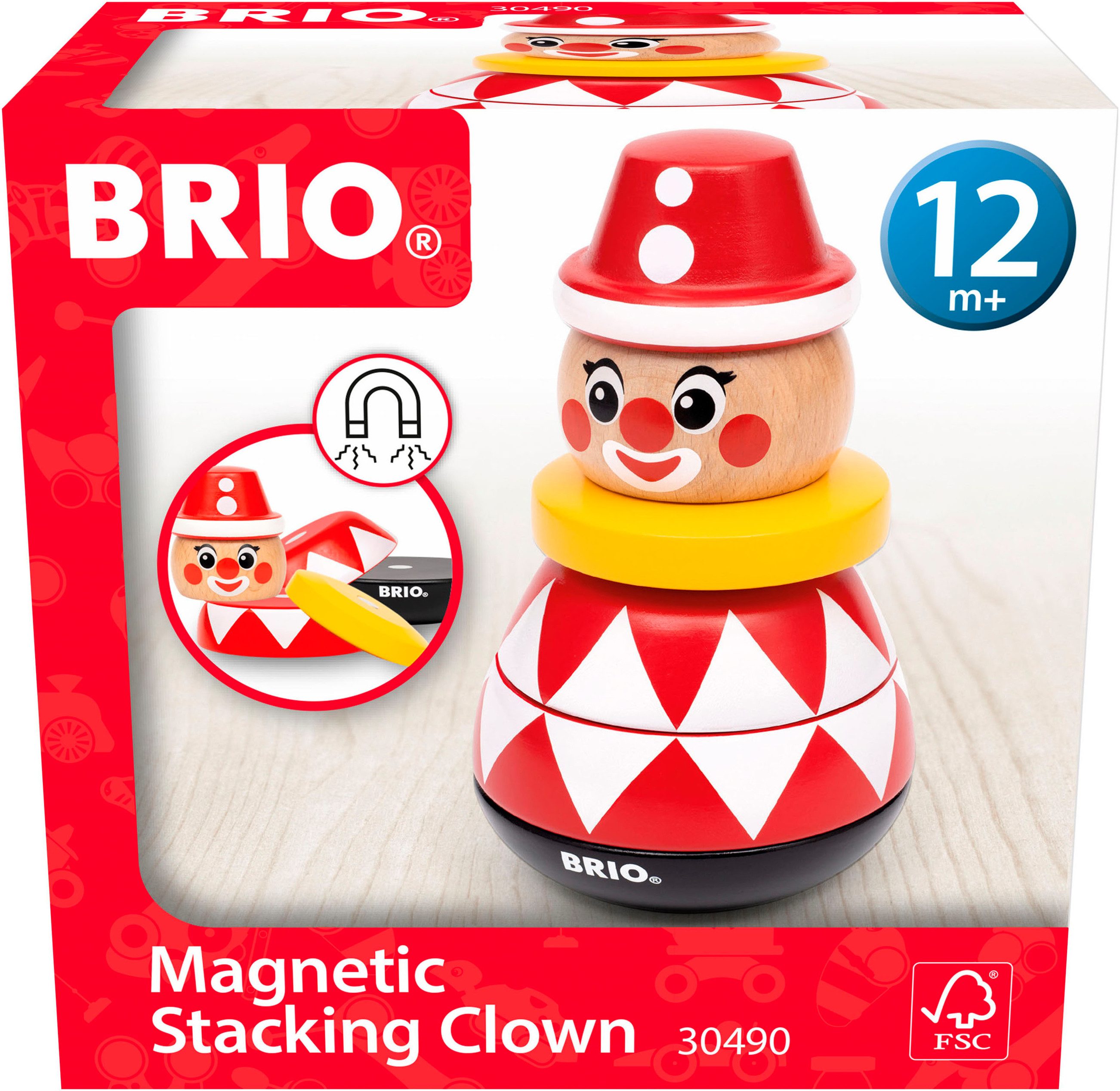 BRIO® Stapelspielzeug Magnetischer Stapelclown