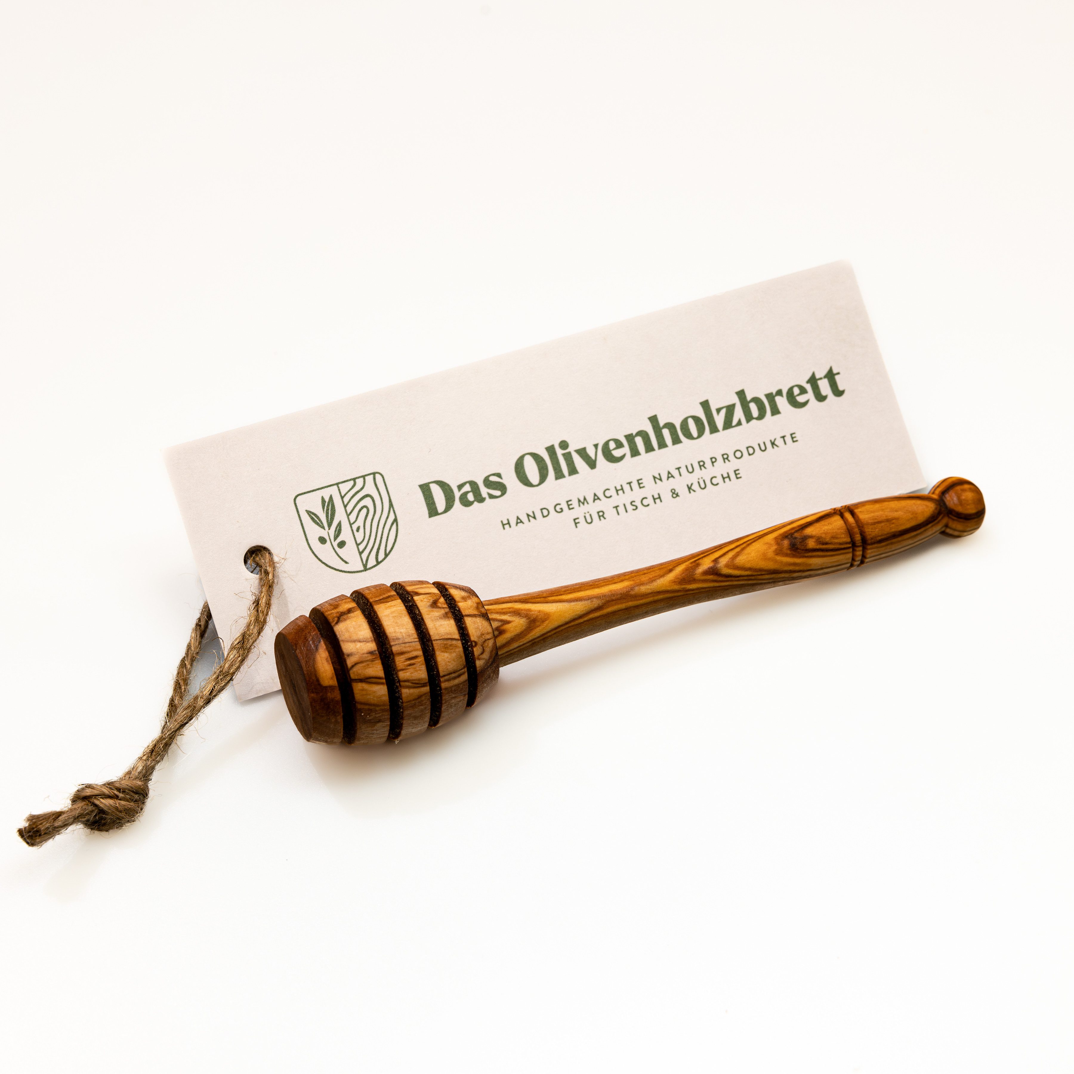dasOlivenholzbrett Servierlöffel Honigloeffel, Honigheber aus Olivenholz
