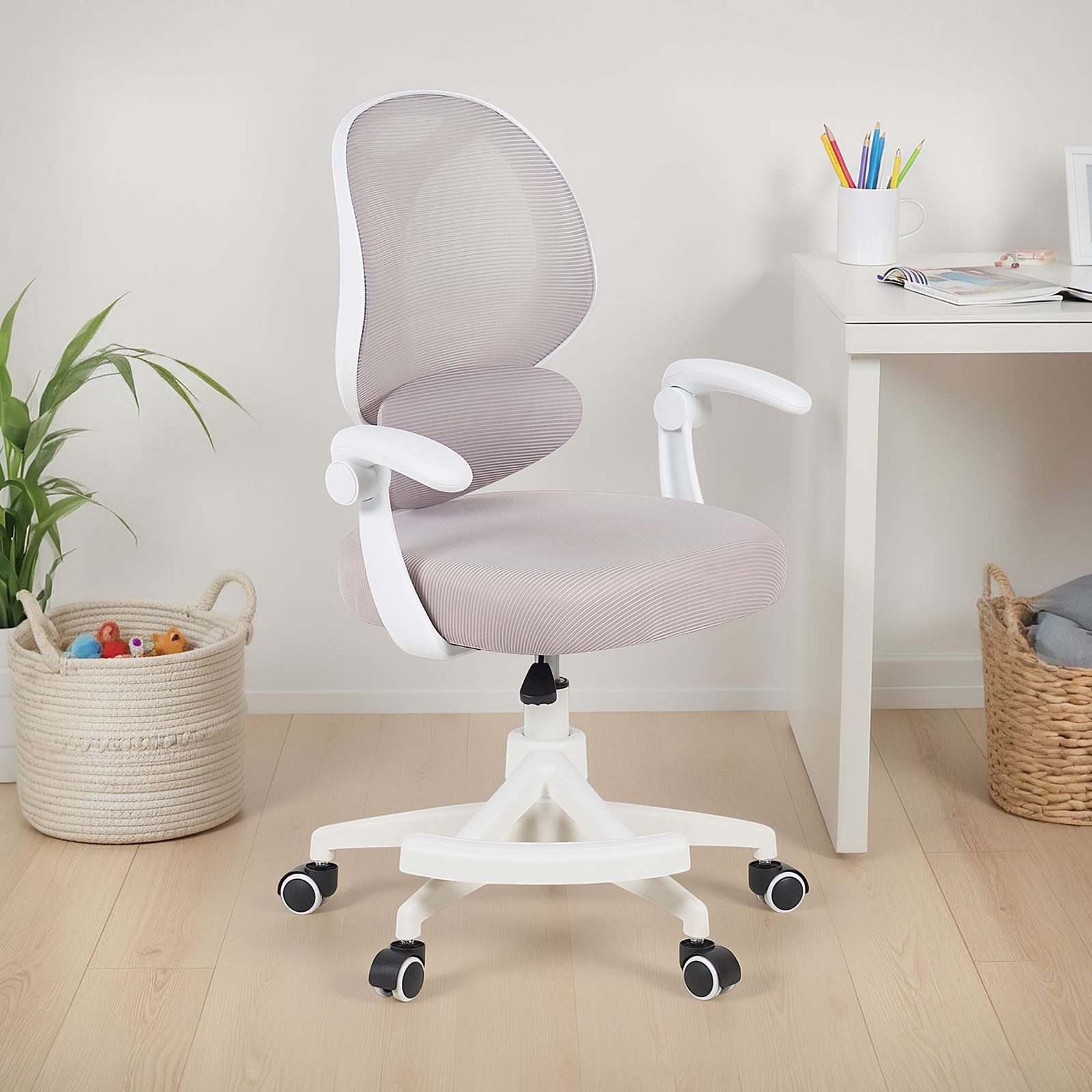 IDIMEX Drehstuhl ISLA, Schreibtischstuhl mit Fußstütze ergonomisch höhenver günstig online kaufen