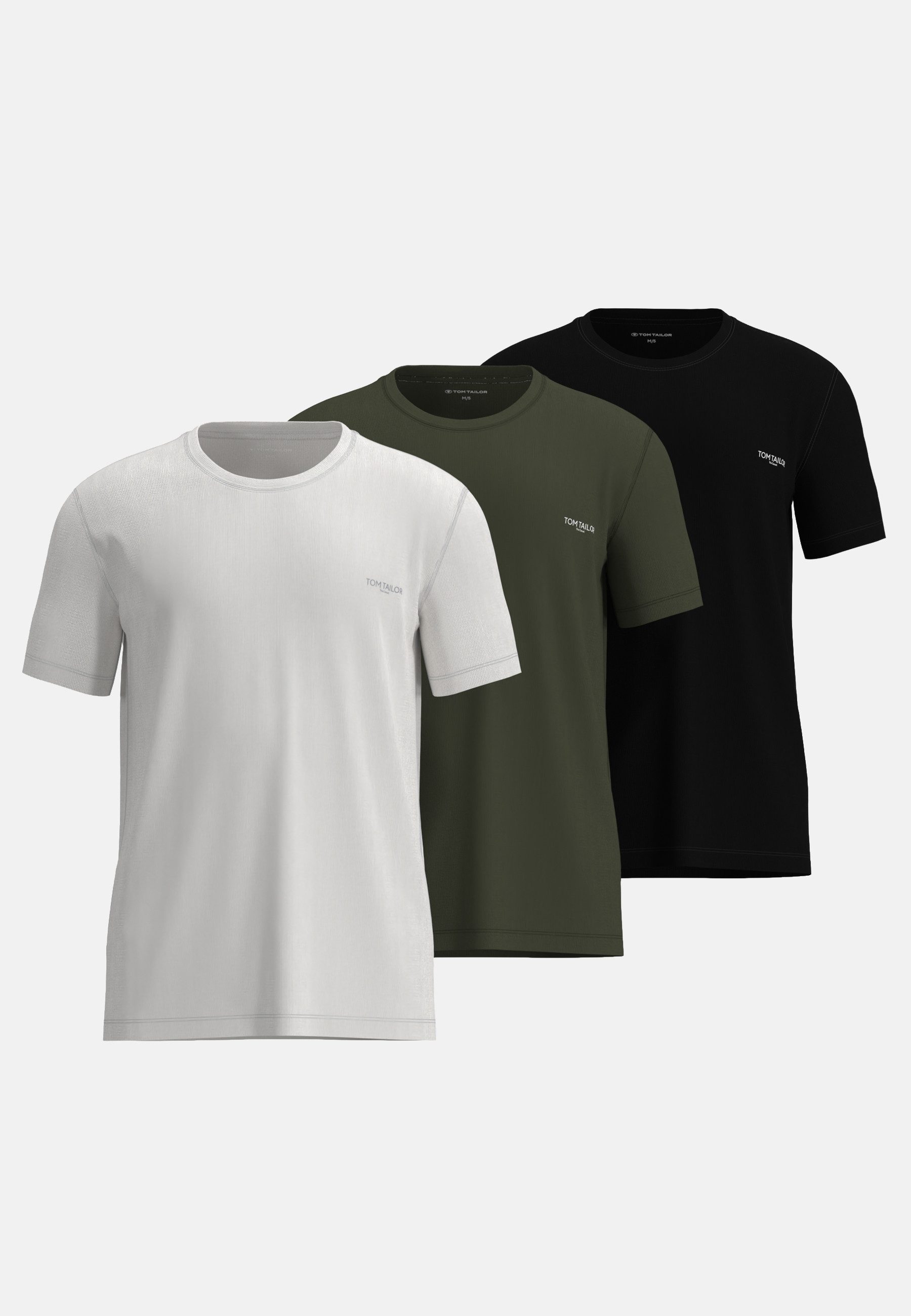TOM TAILOR T-Shirt (3er Pack) lässiger Casual-Stil