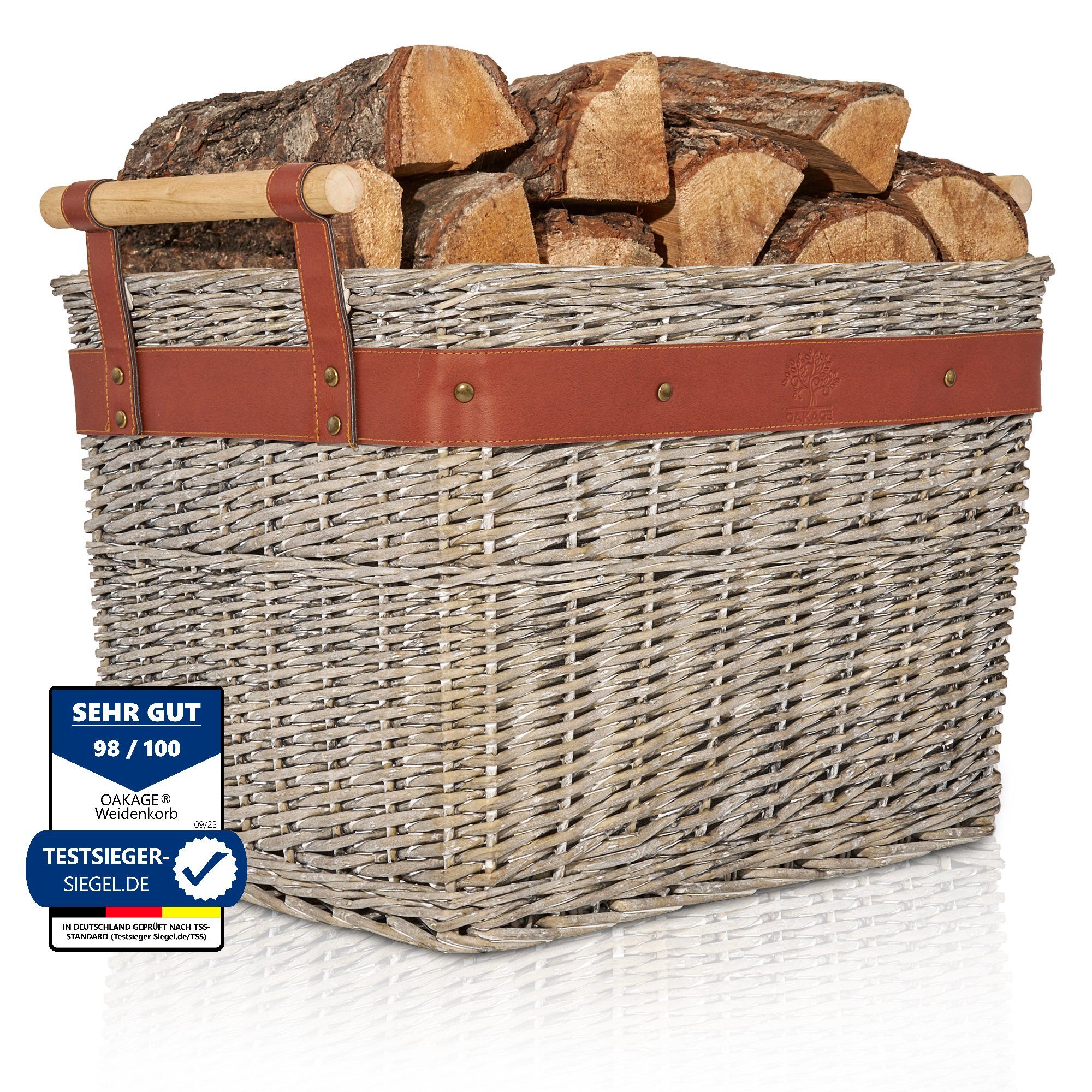 OAKAGE Kaminholzkorb Holzkorb für Kaminholz Kaminholzkorb Feuerholzkorb Bre günstig online kaufen