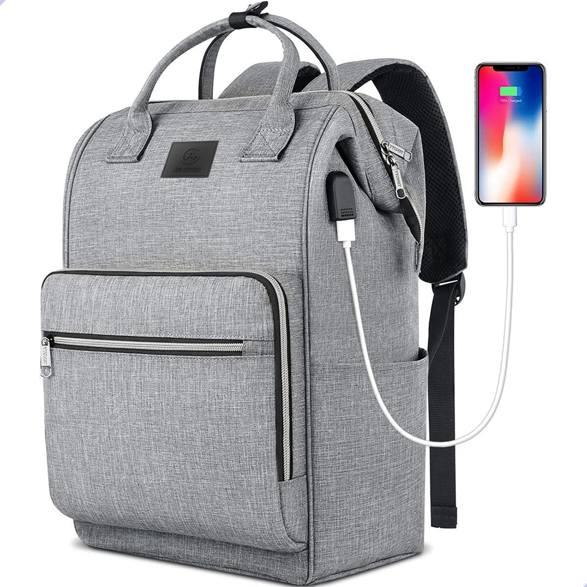 AG Notebook-Rucksack AG10 Rucksack & Laptoptasche 15,6 17,2 Zoll Laptop mit USB-Ladestation