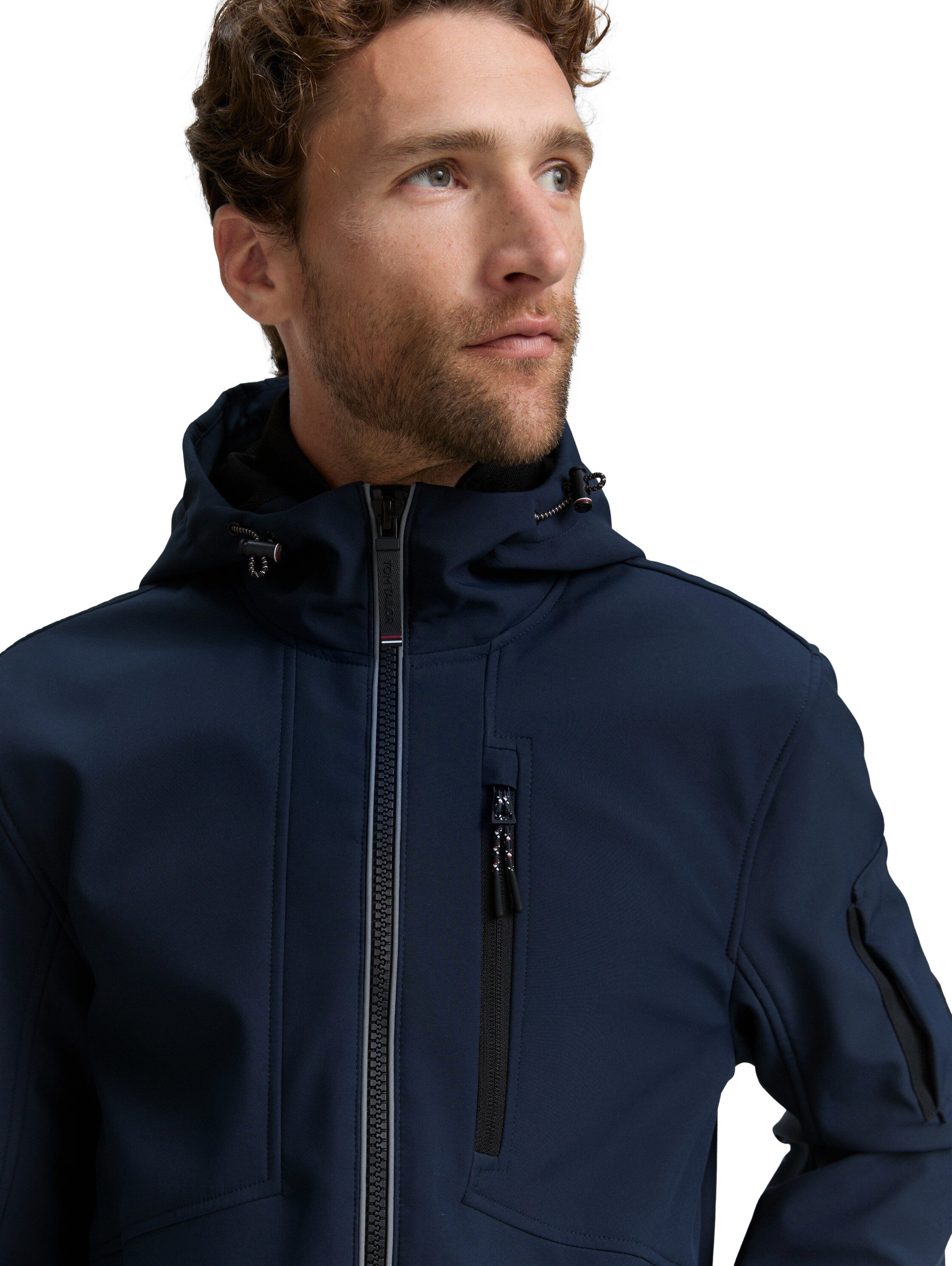 TOM TAILOR Softshelljacke mit Kapuze