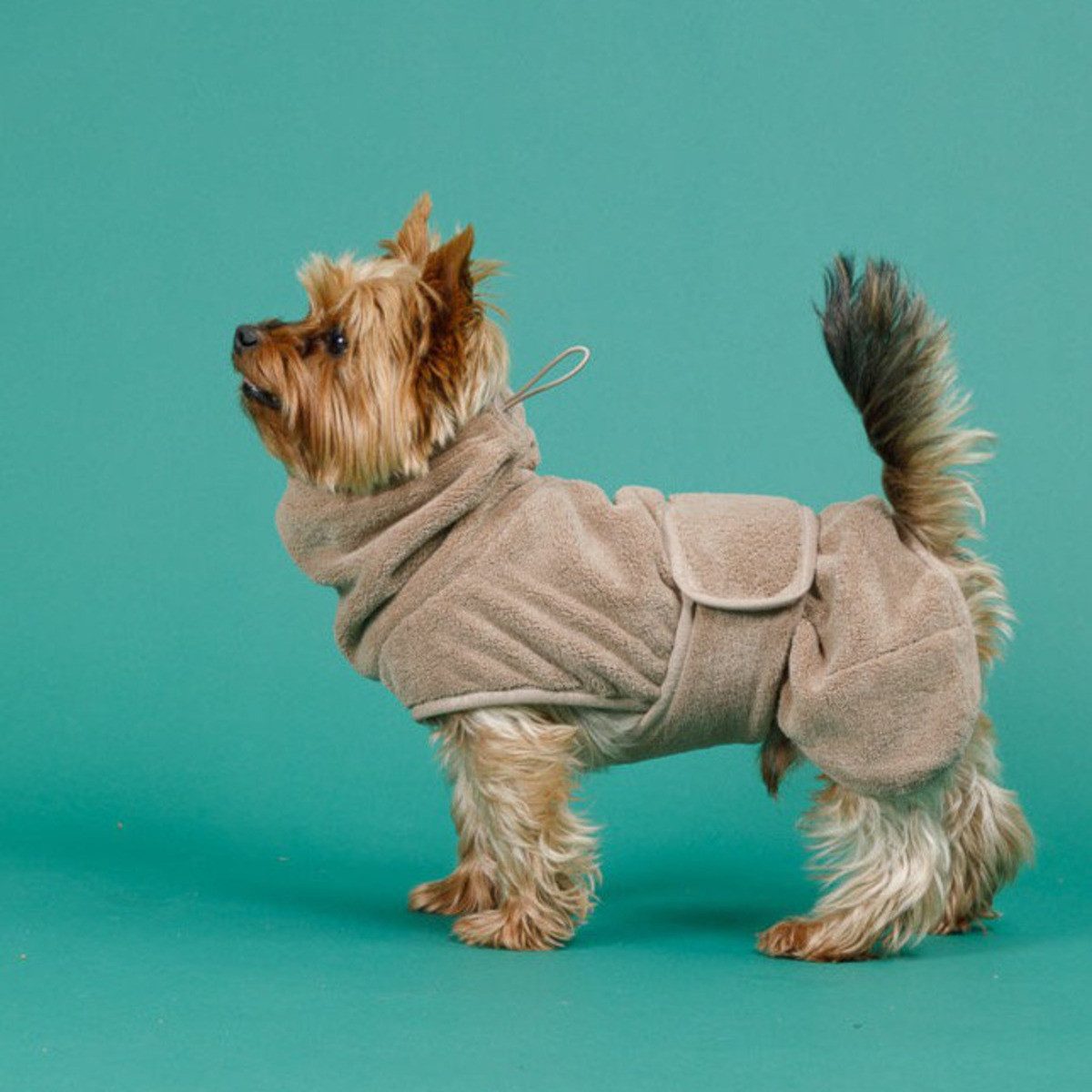 PAIKKA Hundebademantel Bademantel "Drying Coat taupe