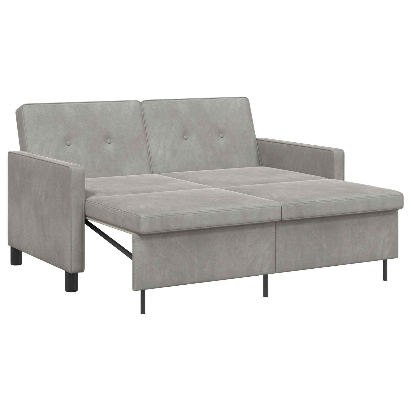 vidaXL Sofa Schlafsofa Hellgrau 154 x 94,5 x 80,5 cm Stoff, 1 Teile