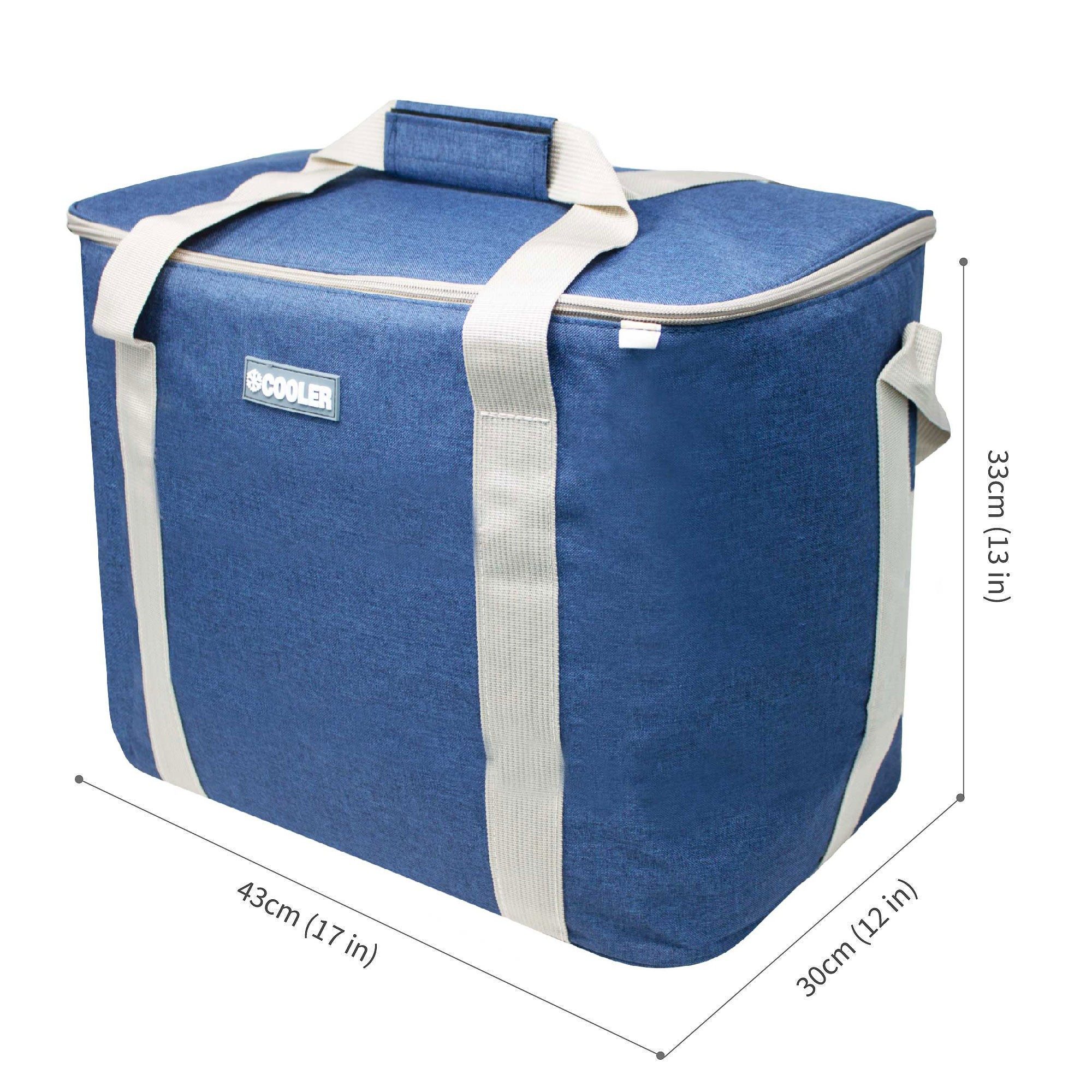 ToCi Kühltasche 36 Liter große Kühltasche Kühlbox Thermotasche Camping Navy-Blau – Bild 2 von 5