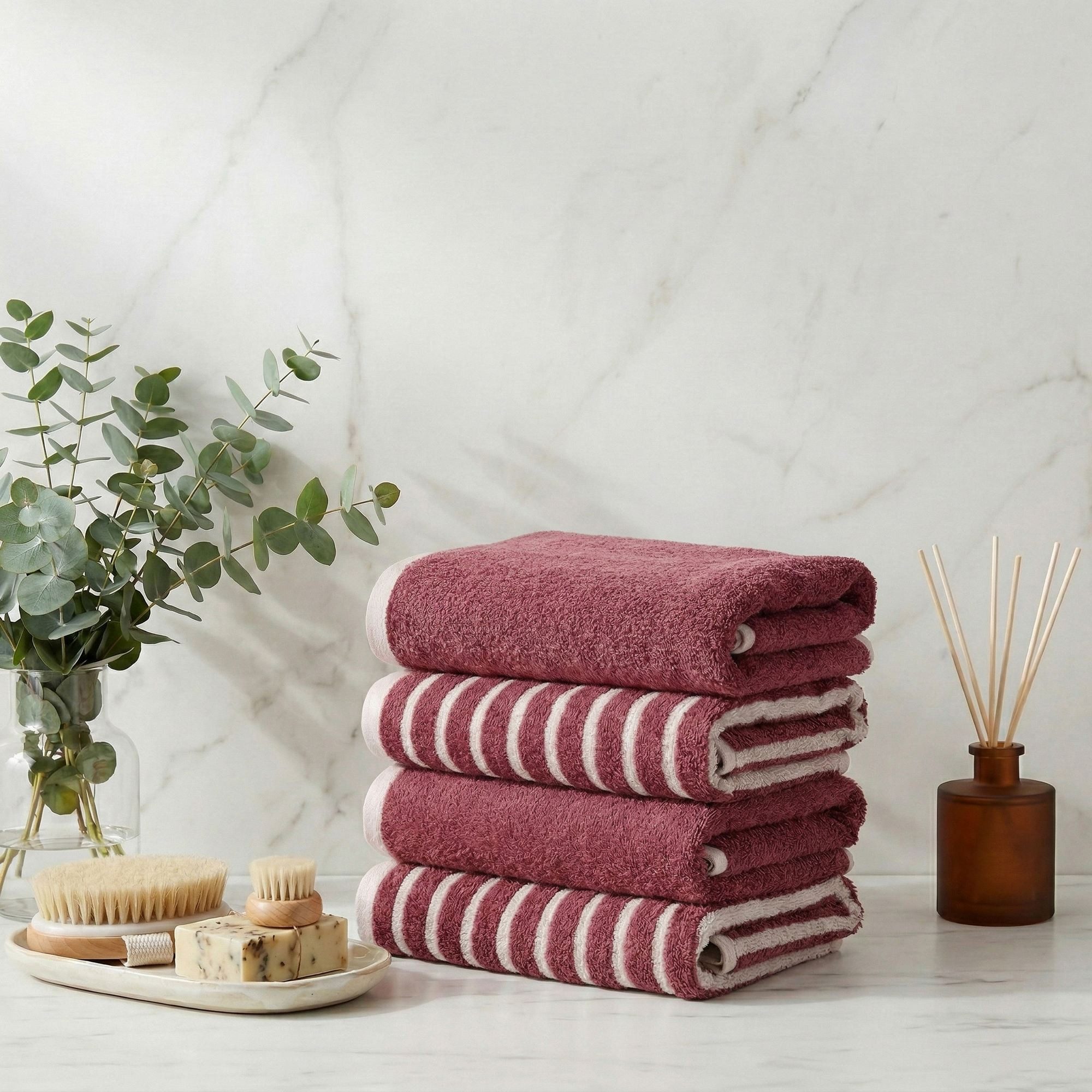 L'Essentiel Maison Handtücher Stripe Melange, Frottee (4-St), 100 % Baumwolle – Bild 2 von 3