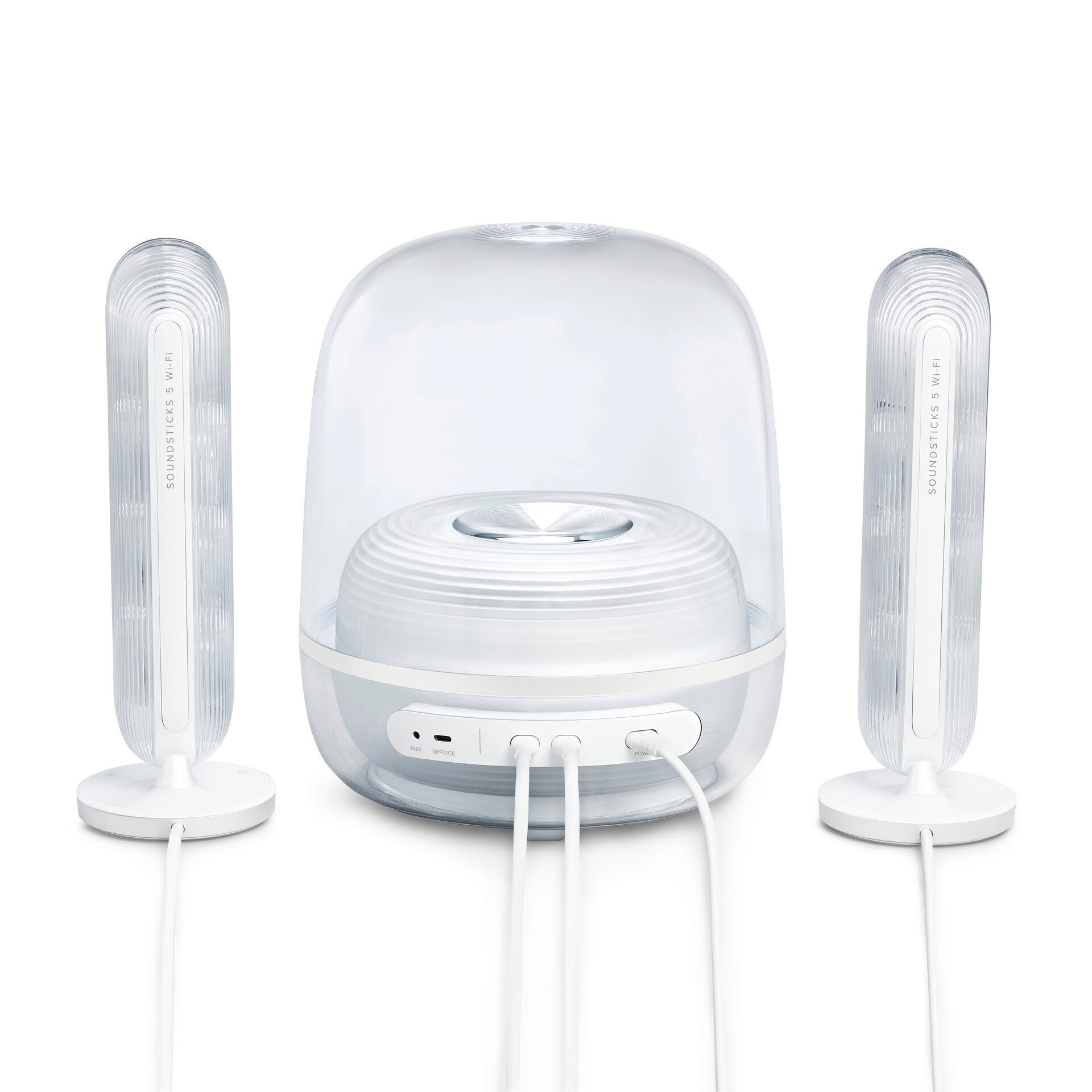 Harman/Kardon Soundsticks 5 Wi-Fi Edition 2.1 Soundsystem 2.1 (Bluetooth, WLAN, 50 W, 2.1 Kanal WLAN Lautsprecher) – Bild 3 von 5