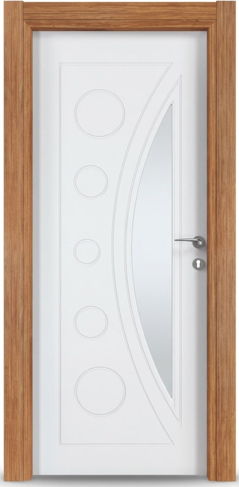 Xlmoebel Zimmertür Moderne weiße Zimmertür mit Milchglas-Design für Ihr Zuhause (Komplettset), Made in Europa