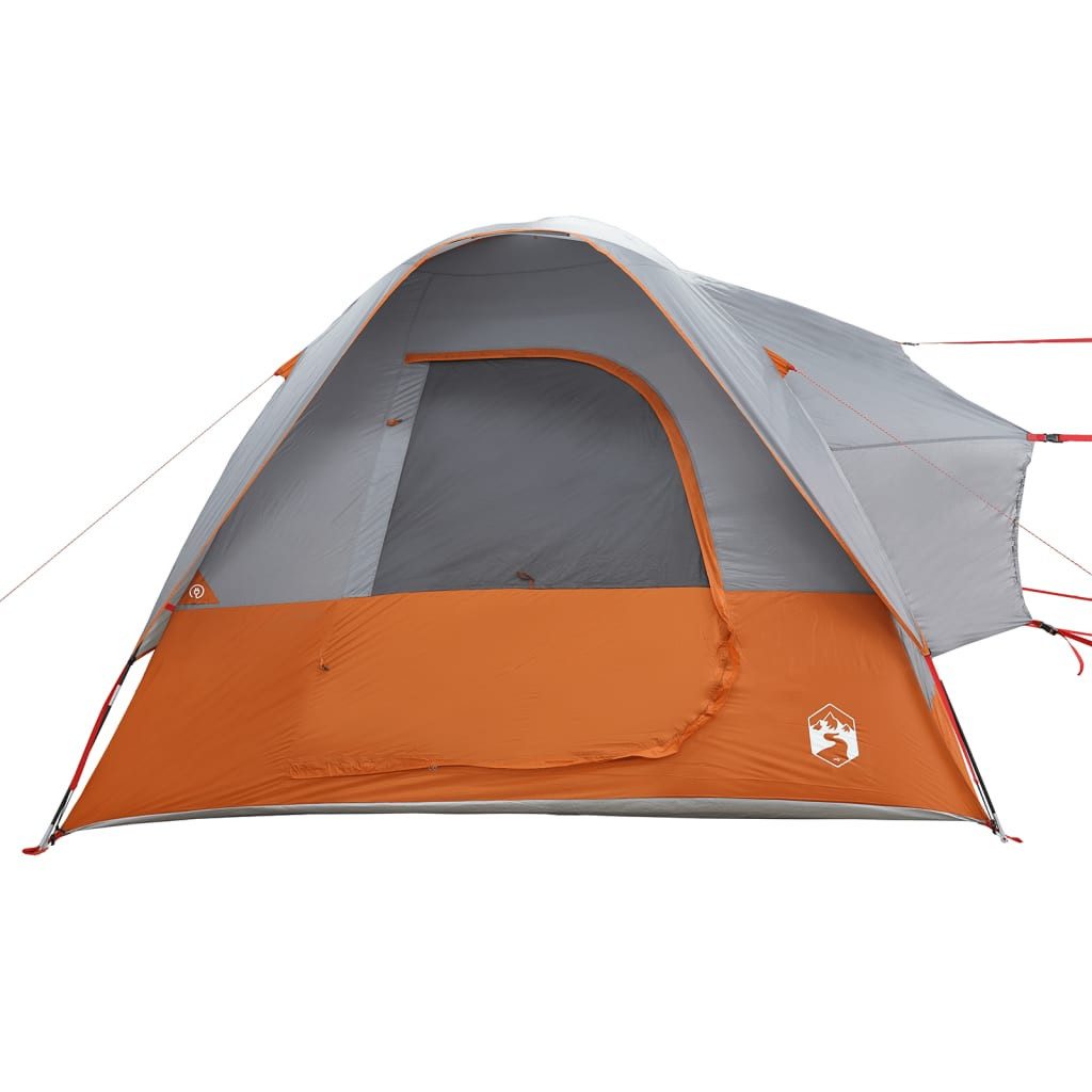 vidaXL Vorzelt NA Autozelt 4 Personen Grau und Orange Wasserfest Camping Outdoor