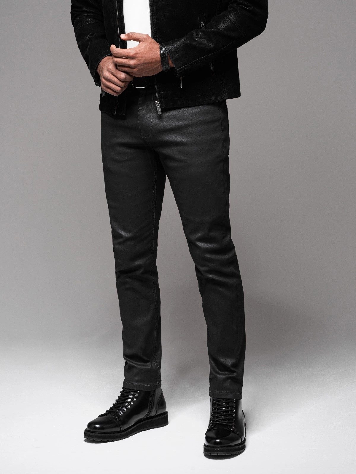 OMBRE Slim-fit-Jeans Herrenjeans aus gewachstem Denim günstig online kaufen