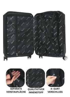 Rungassi Kofferset Hartschalenkoffer Trolley Reisekoffer Koffer Set 3-tlg schwarz PPS01