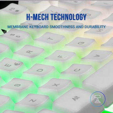 MARSGAMING Gaming Combo Tastatur H-Mech FRGB, Ultralight Tastatur- und Maus-Set, Das perfekte Set für ein unvergleichliches Spielerlebnis