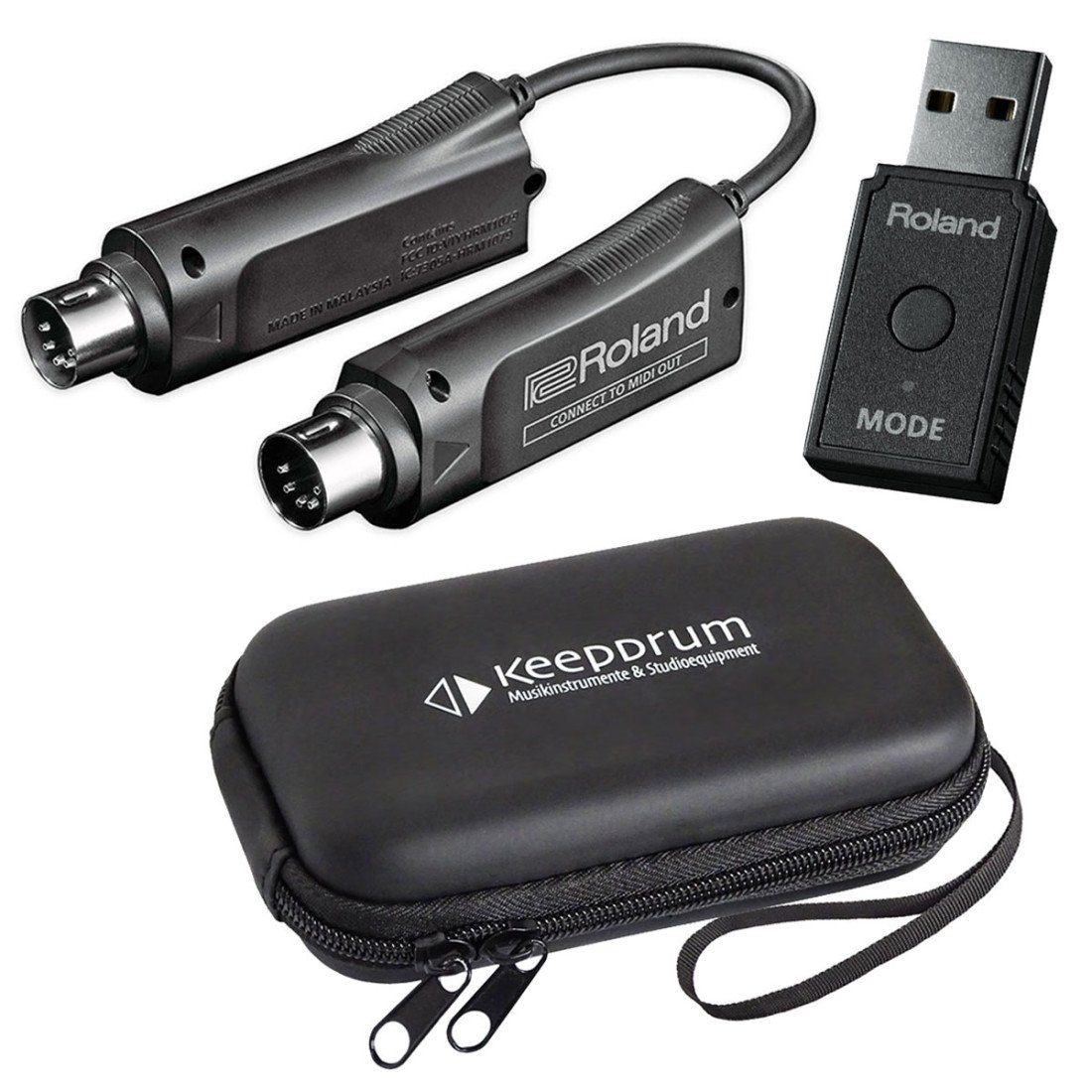 Roland Wireless MIDI-Set WM-1D mit WM-1 mit Tasche Audio-Adapter