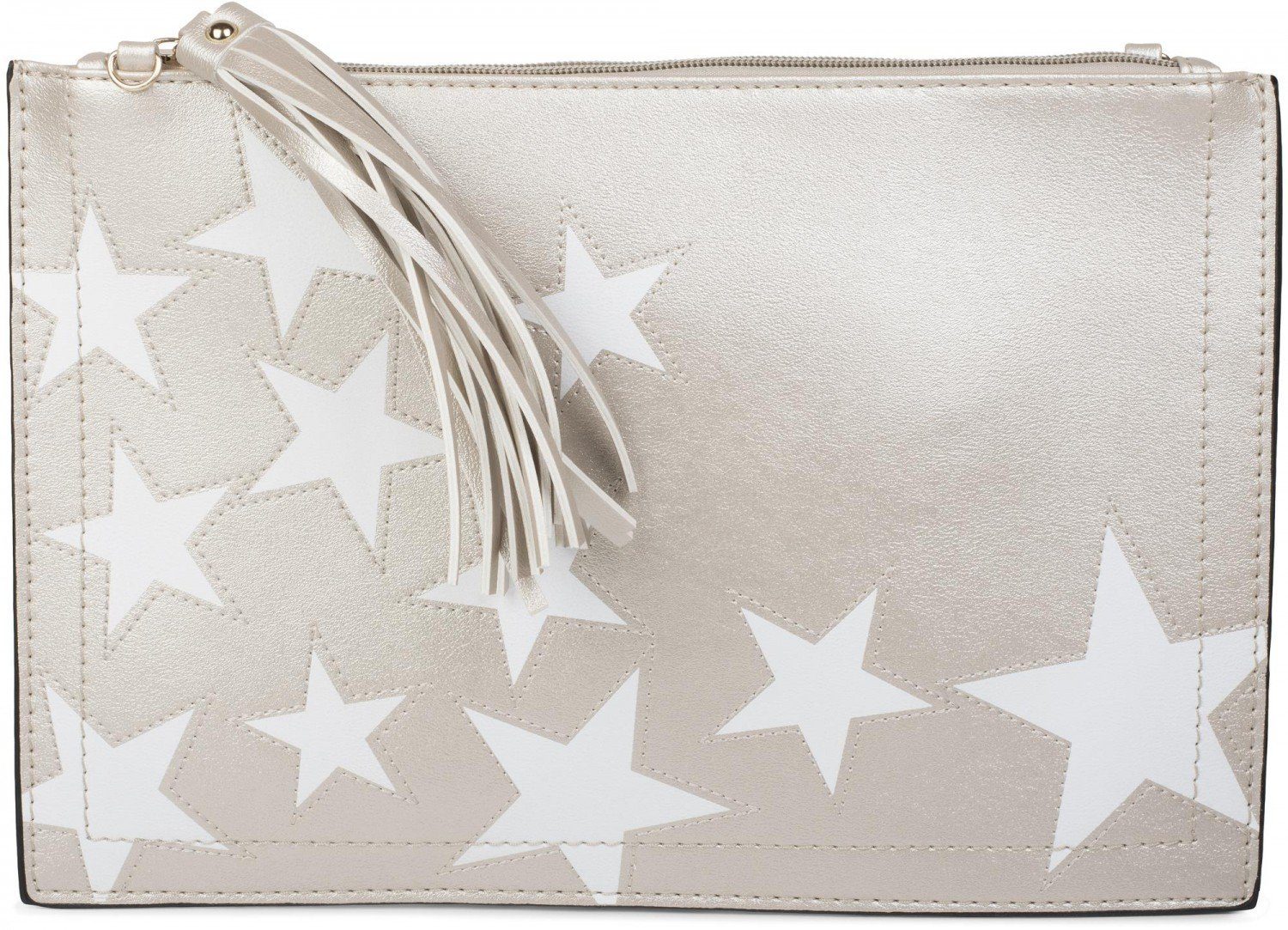 styleBREAKER Clutch Clutch mit Sterne Muster (1-tlg)