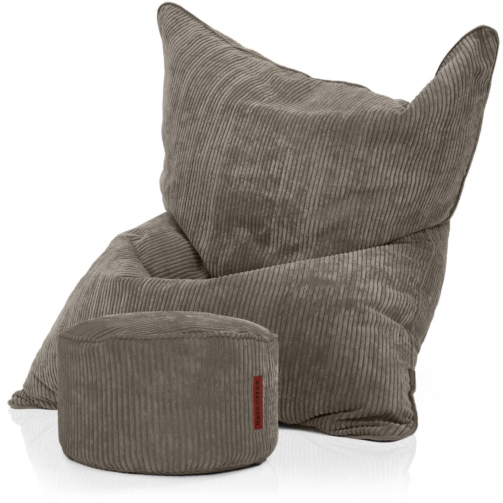 Sitzsack Square Cord + Pouf