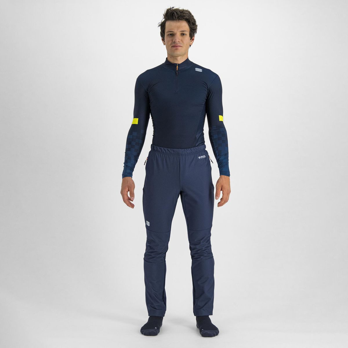 sportful Skihose Squadra Pant Short Zip Technische Hose mit Gore-Tex Infinium™ für optimalen Wetterschutz und