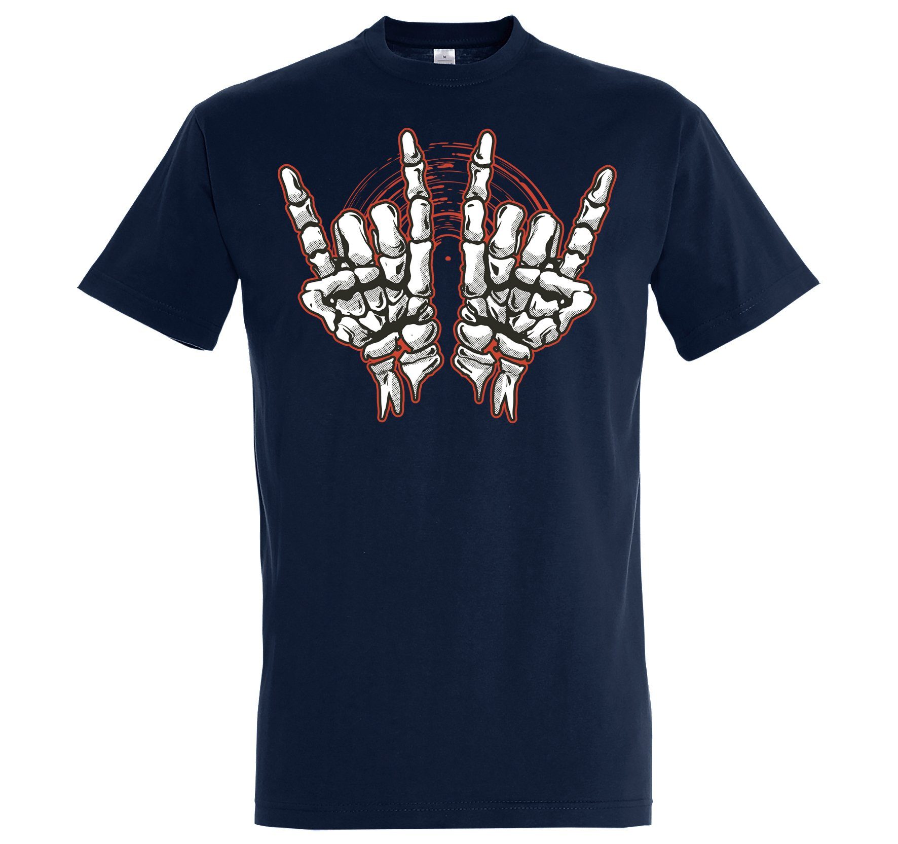 Youth Designz T-Shirt Skelett Hand Rock'n'Roll günstig online kaufen