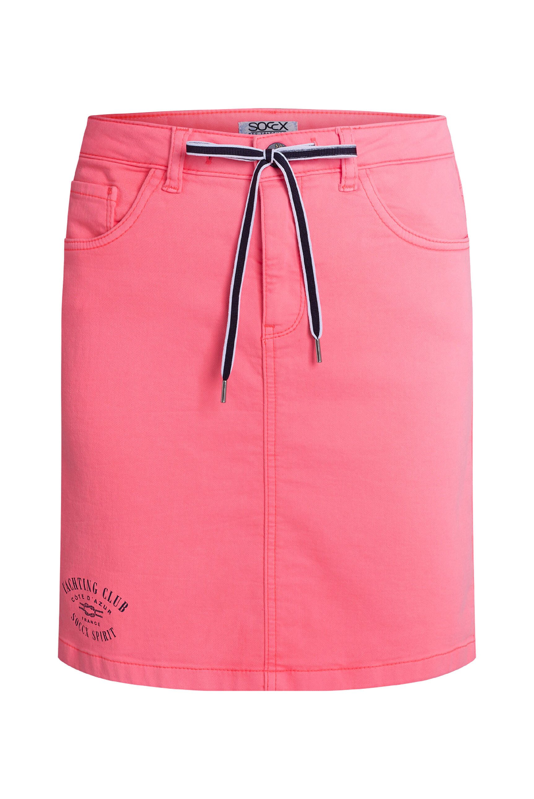 SOCCX Jeansrock mit Baumwolle