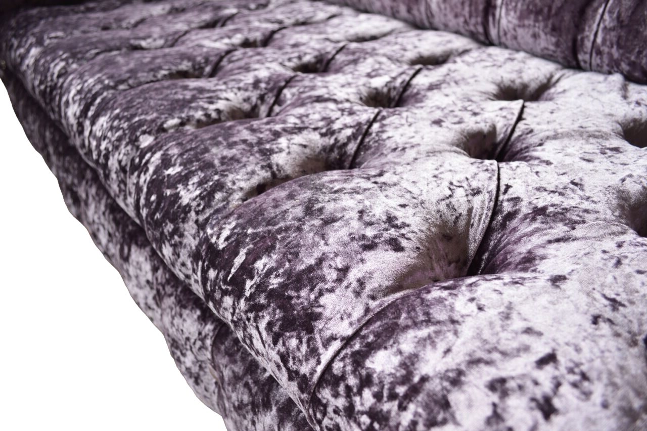 Sitzer, Stoff Lila Europe JVmoebel in 3 Designer Couch Möbel Made Samt Textil Sofa Chesterfield