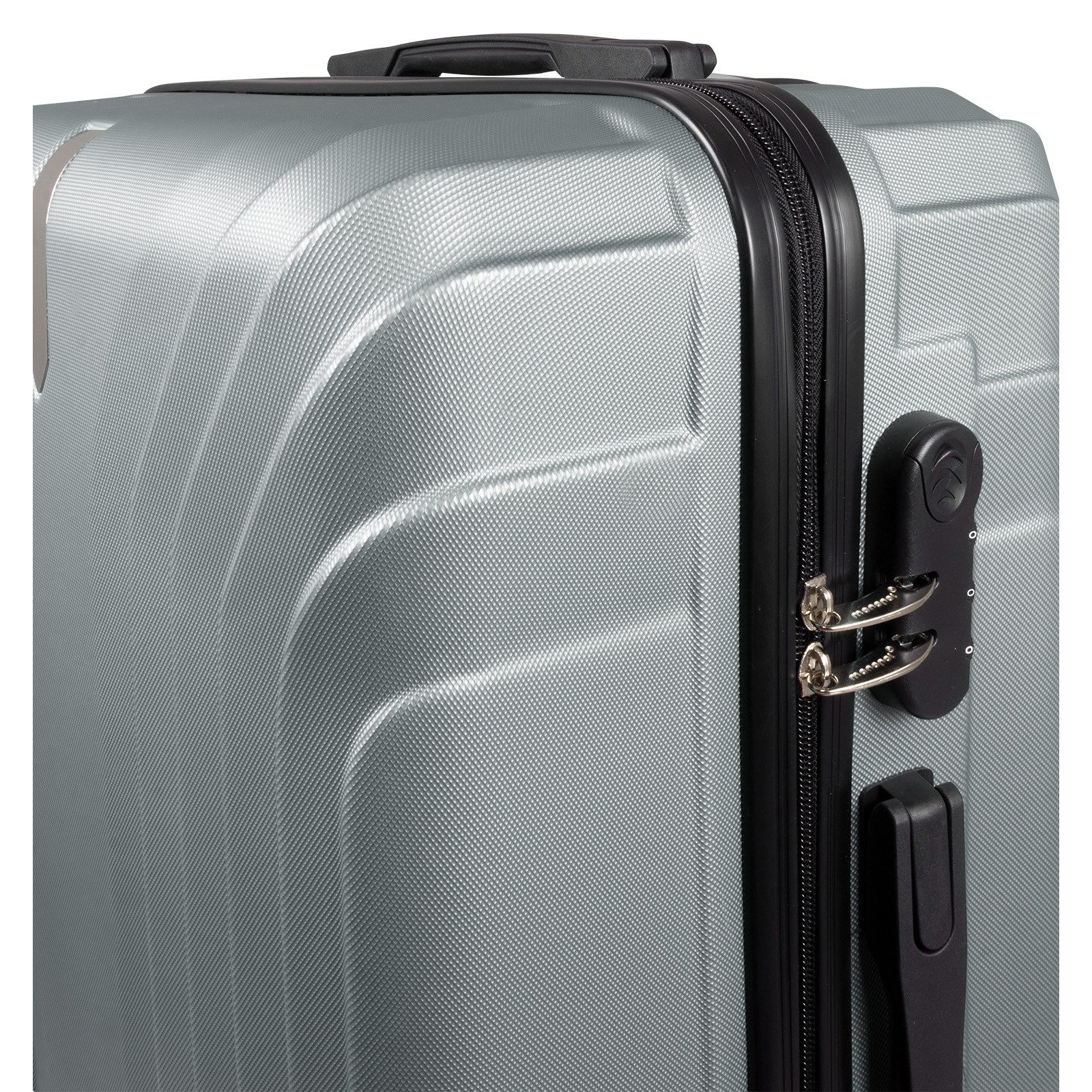 Trendyshop365 Hartschalen-Trolley Koffertrolley Hartschalenkoffer mit Doppelrollen und Trolleygriff, Zwillingsrollen, Zahlenschloss, robust und leicht