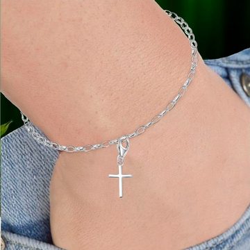 Goldene Hufeisen Charm Kreuz Kreuz Karabiner Charm Damen Herren Anhänger 925 Sterling-Silber