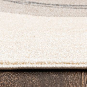 Designteppich Modern Teppich Kurzflor Wohnzimmerteppich Japandi Scandi Creme Beige, Mazovia, 80 x 150 cm, Fußbodenheizung, Allergiker geeignet, Farbecht, Pflegeleicht