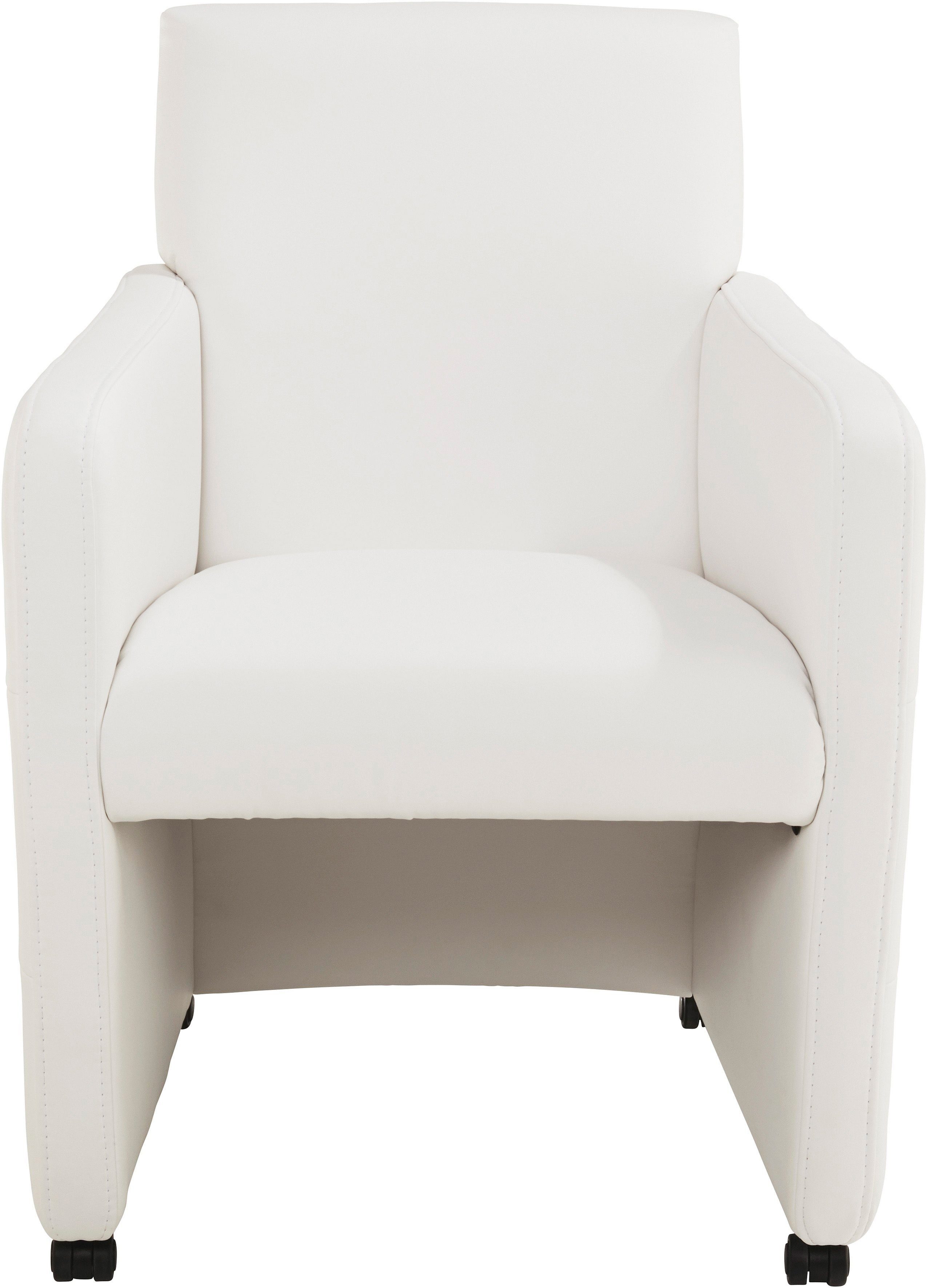 exxpo - sofa fashion Esszimmersessel Barista, Loungesessel auf Rollen mit h günstig online kaufen