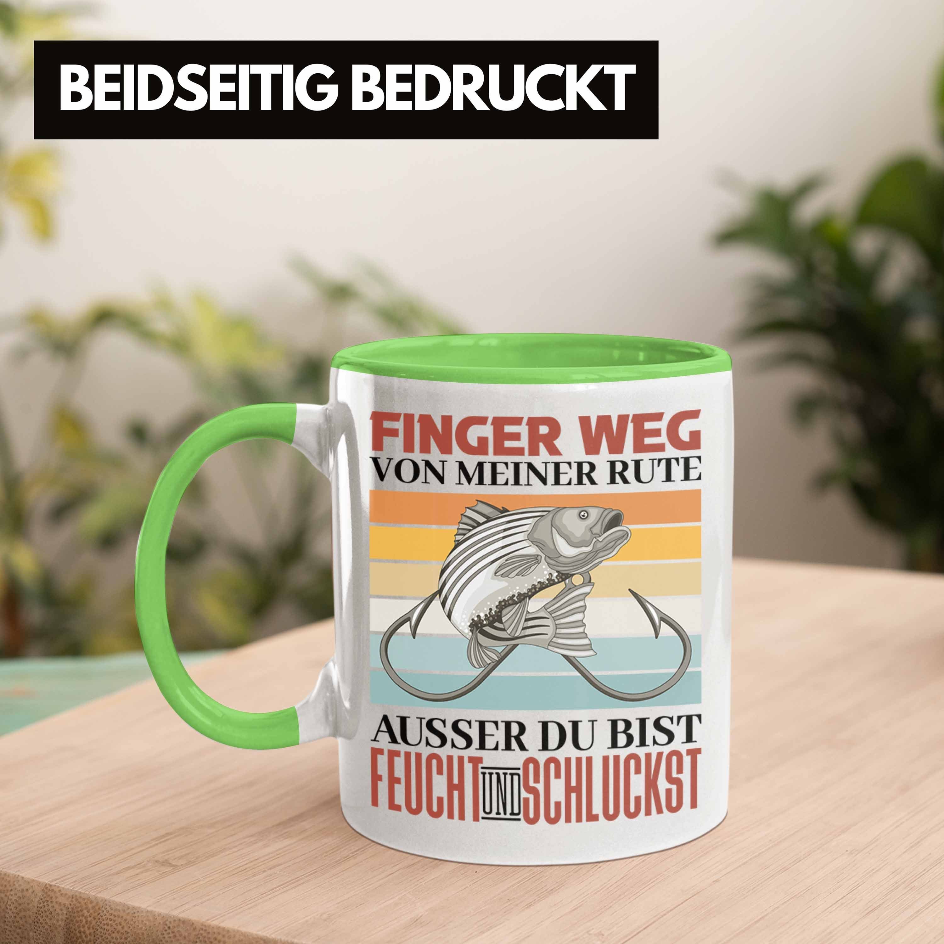 Männer Tasse Fischer Tasse Geschenk Angler Trendation Spruch Grün Versauter Geschenki Angeln