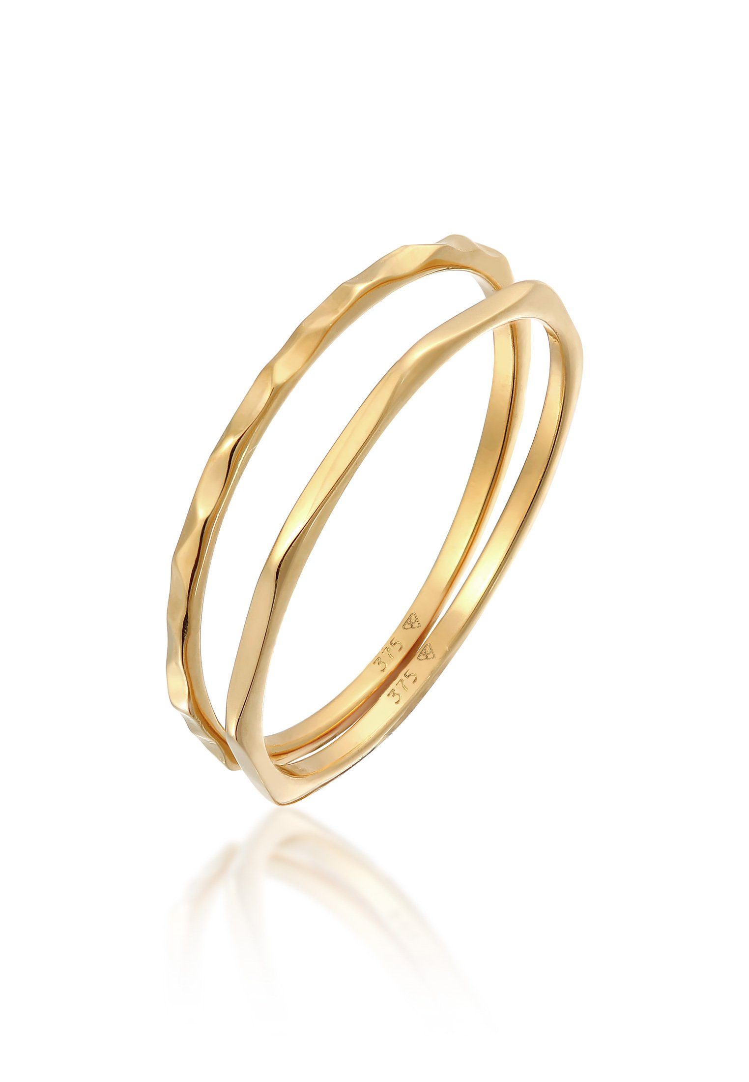 Elli SONNE MÜNZE OFFEN VERSTELLBAR - Ring - gold-coloured/goldfarben