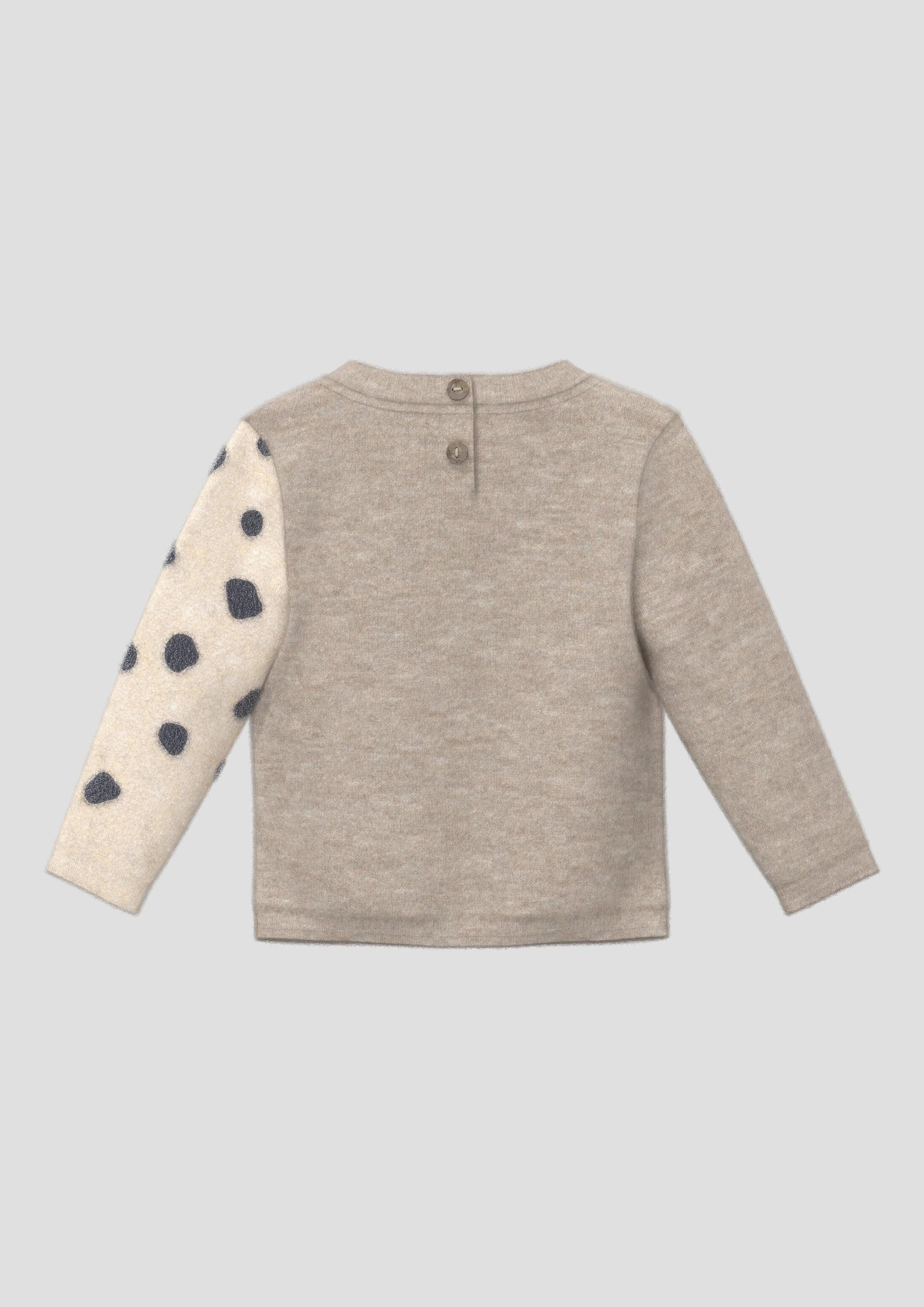 s.Oliver Longpullover Strickpullover Flauschiger Strickpullover mit Artwork