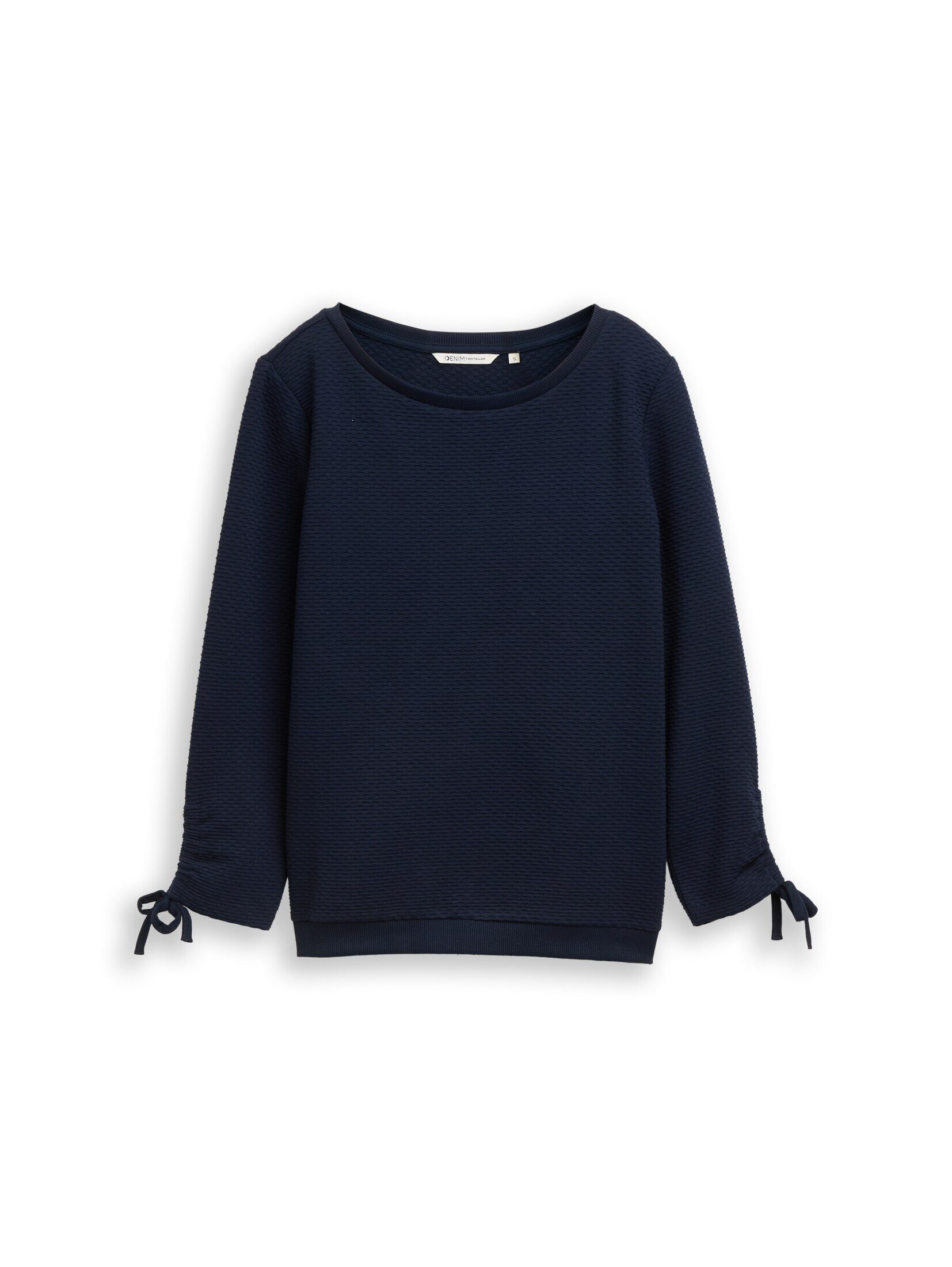 TOM TAILOR Denim Sweatshirt Strick & Sweatshirts Slim Fit Sweatshirt mit Raffärmeln