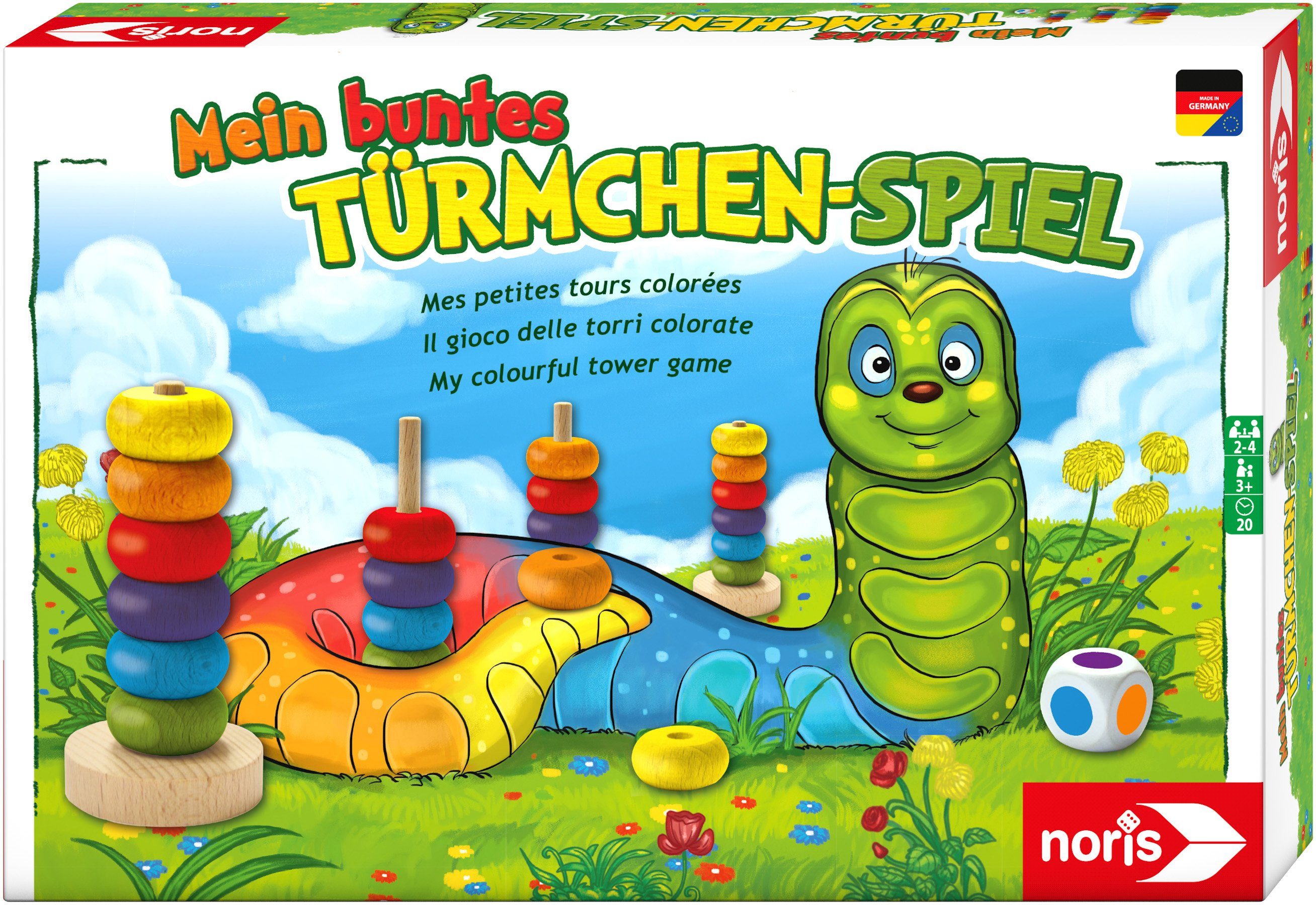 Noris Spiel Mein buntes Türmchenspiel, Made in Germany