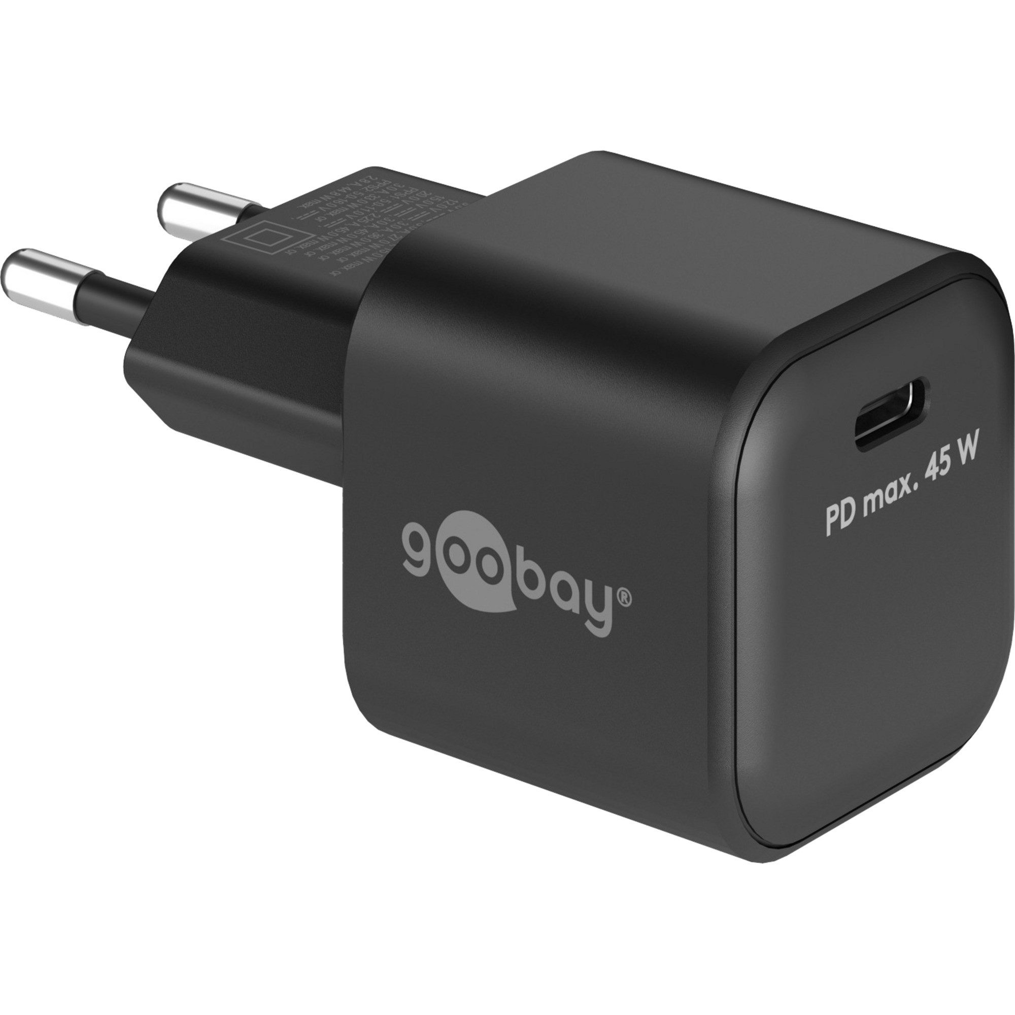 Goobay goobay 45 W USB-C PD GaN Schnellladegerät Nano, Netzteil
