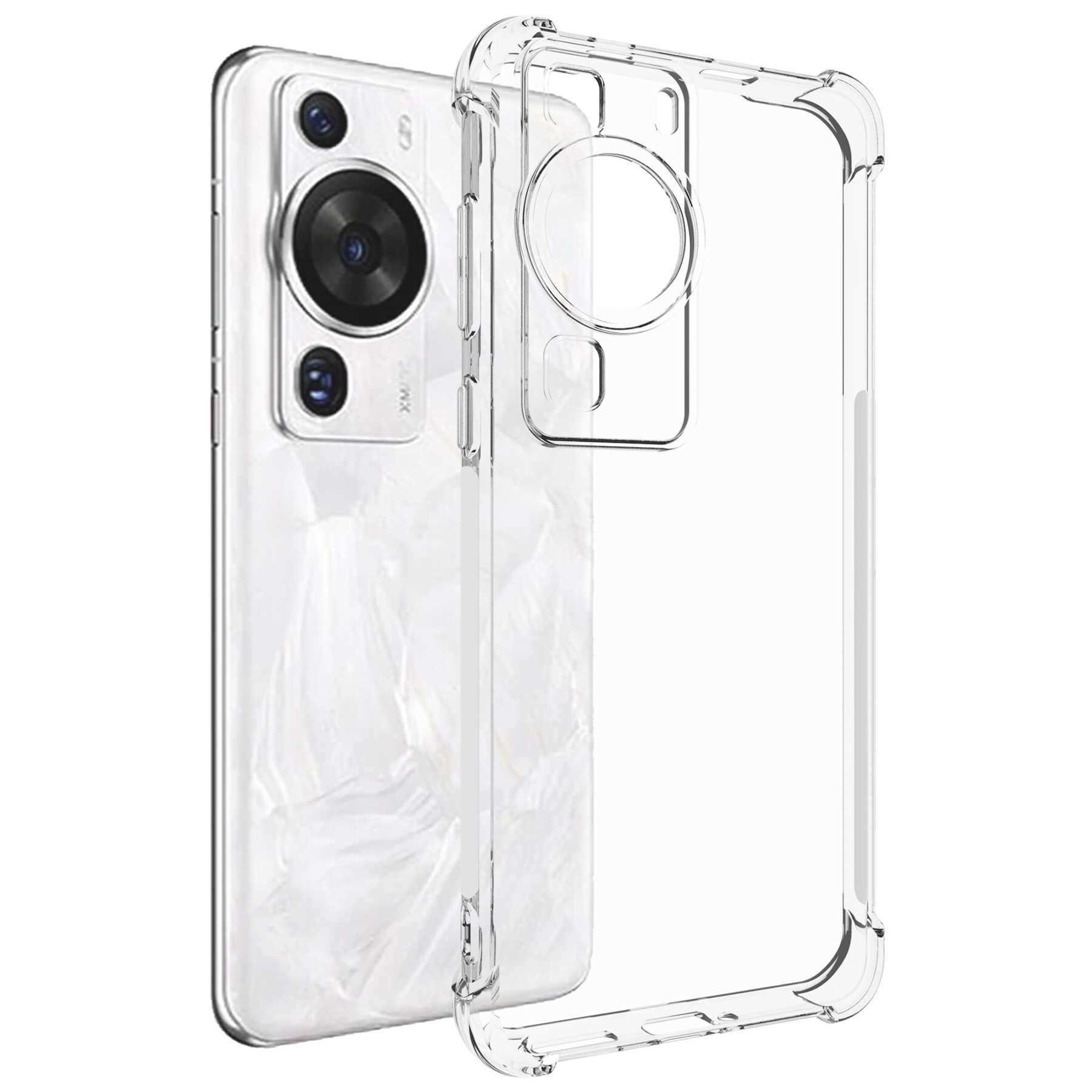 mtb more energy Smartphone-Hülle Clear Armor Case für Huawei P60 / P60 Pro (6.67), Transparente TPU Schutzhülle Case Backcover mit Anti-Shock Verstärkung
