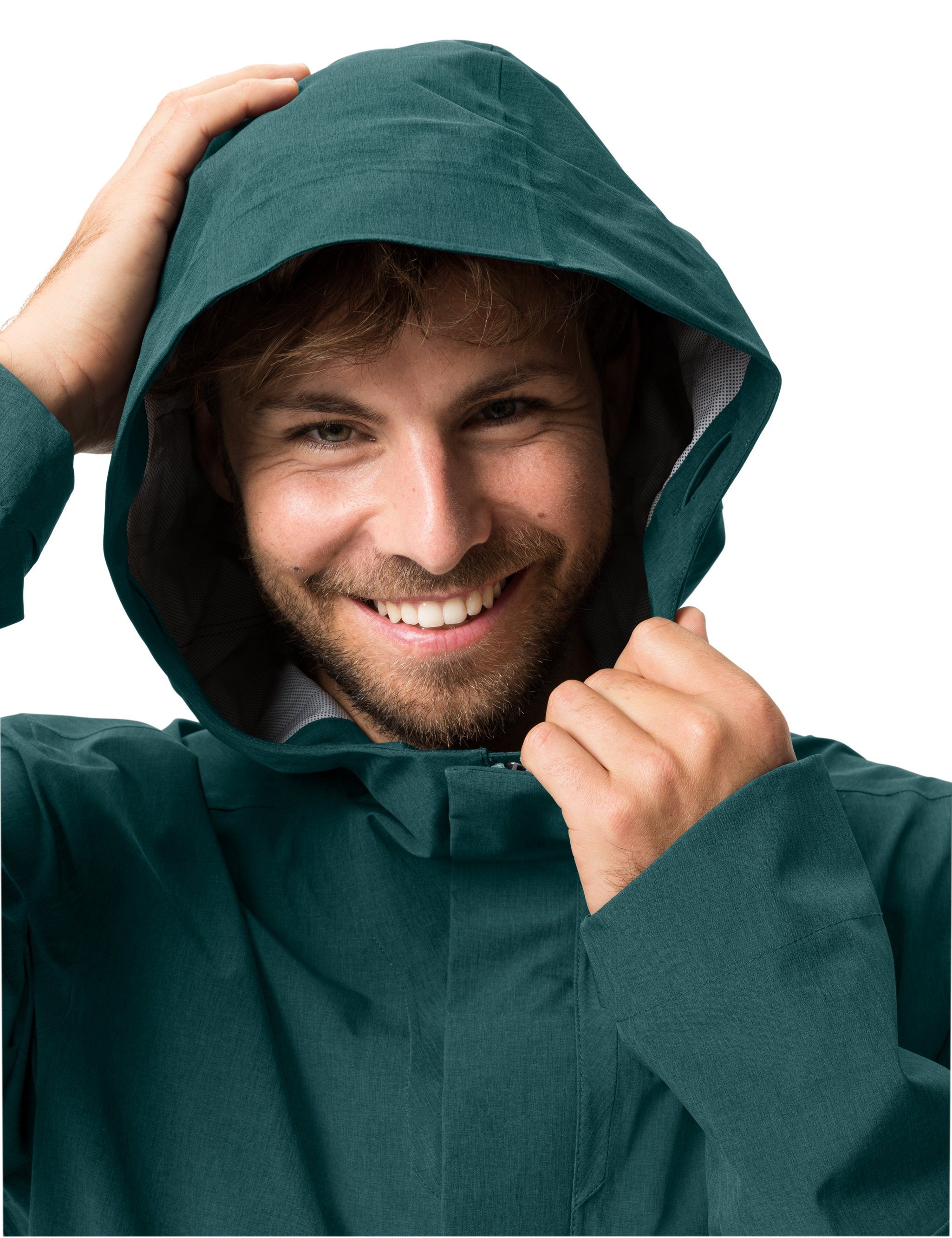 VAUDE Outdoorjacke Men's II Jacket kompensiert Klimaneutral mallard Yaras (1-St) Rain green