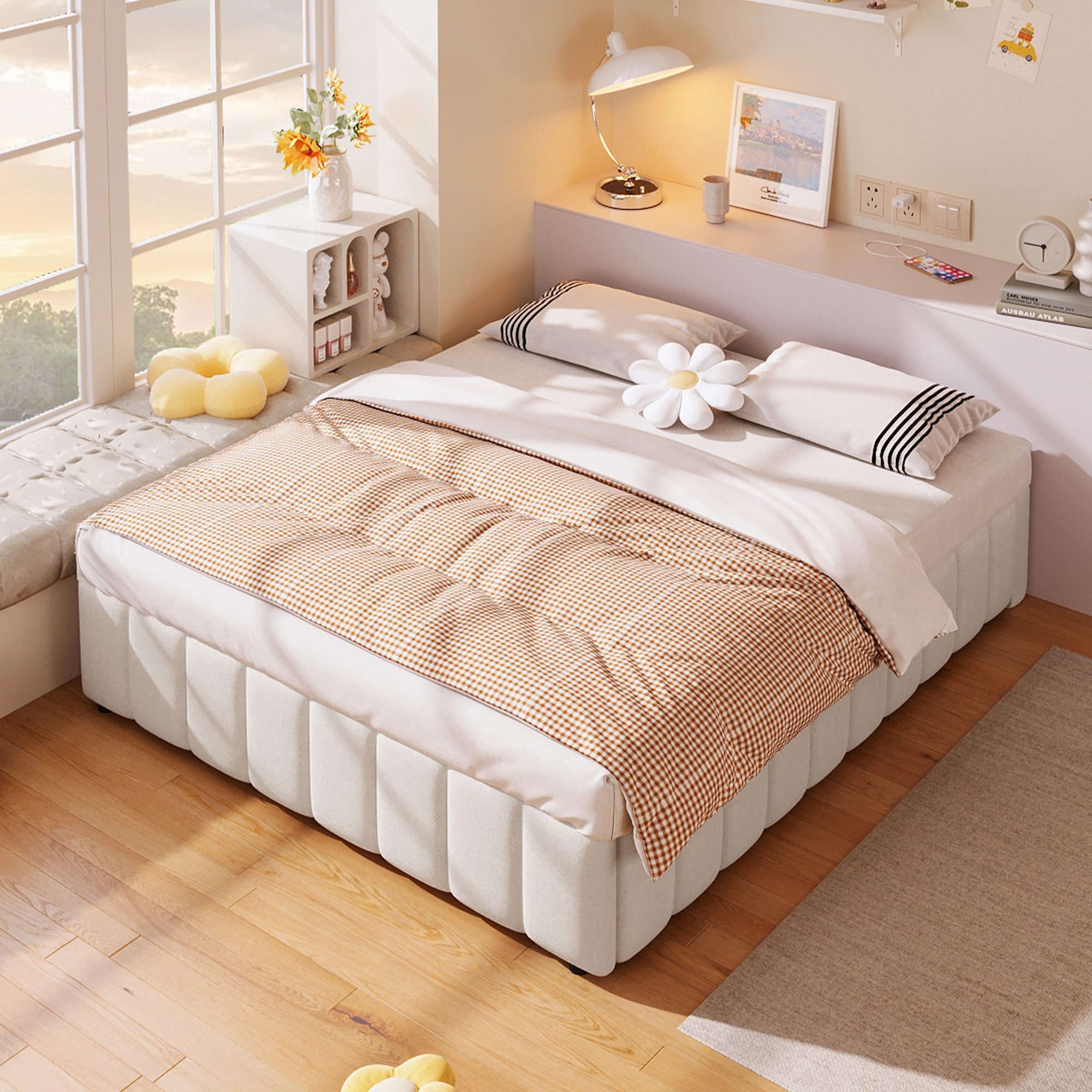 STILVORA Polsterbett Tagesbett 140×200 Stauraumbett Jugendbett mit Stauraum günstig online kaufen