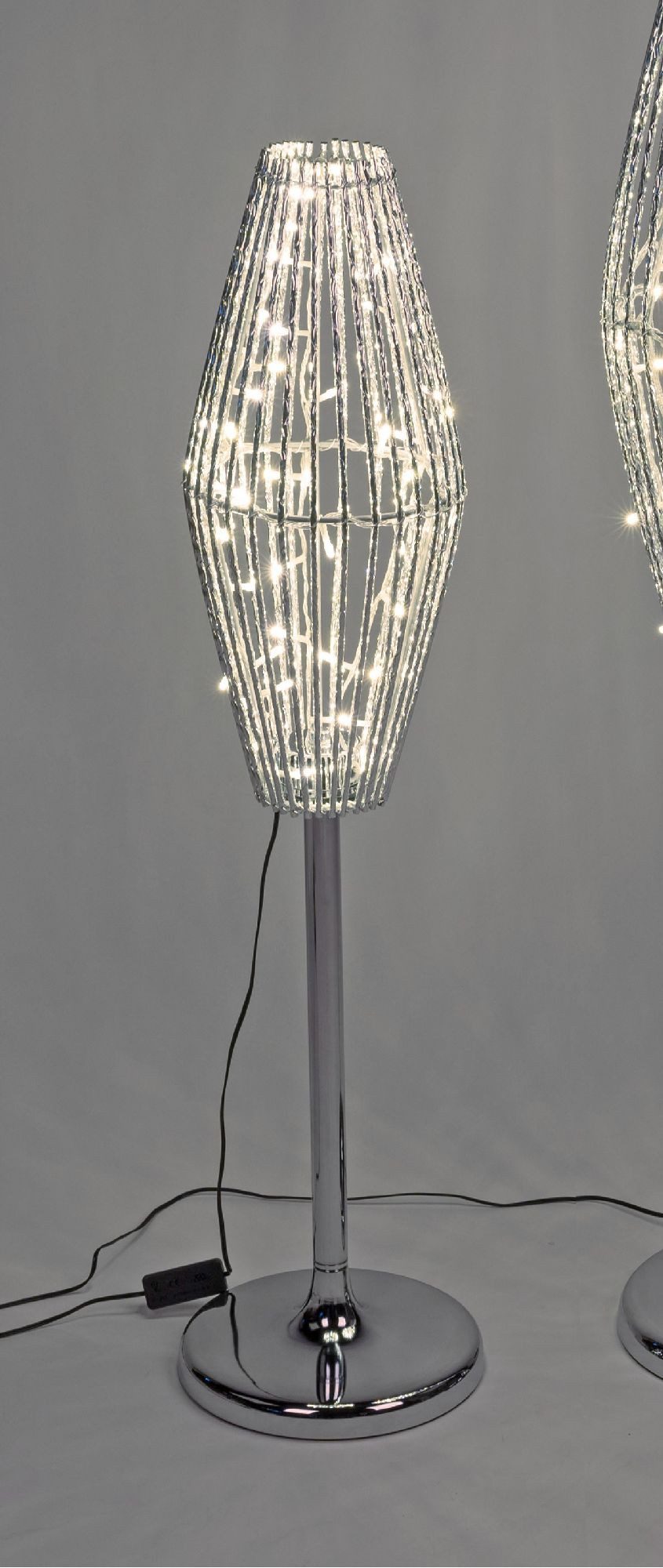 formano LED Stehlampe Silber, Durchmesser 22 cm, Farbe: Silber, Motiv: Draht