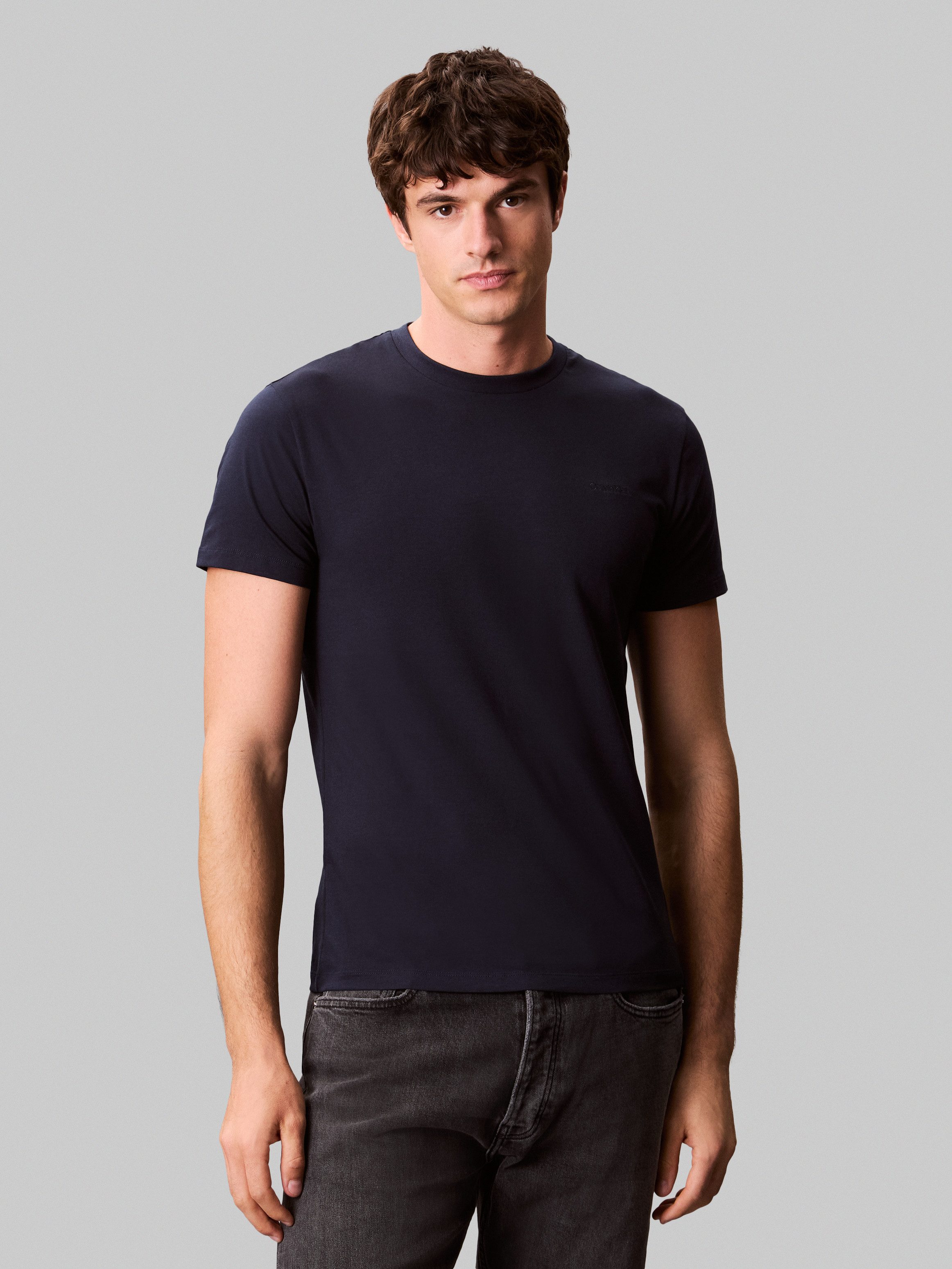 Calvin Klein T-Shirt SS STRETCH COTTON SLIM TEE Mit Rundhalsausschnitt günstig online kaufen