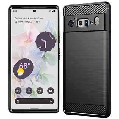 CoolGadget Handyhülle Carbon Handy Hülle für Google Pixel 6 Pro 6,7 Zoll, robuste Telefonhülle Case Schutzhülle für Pixel 6 Pro Hülle