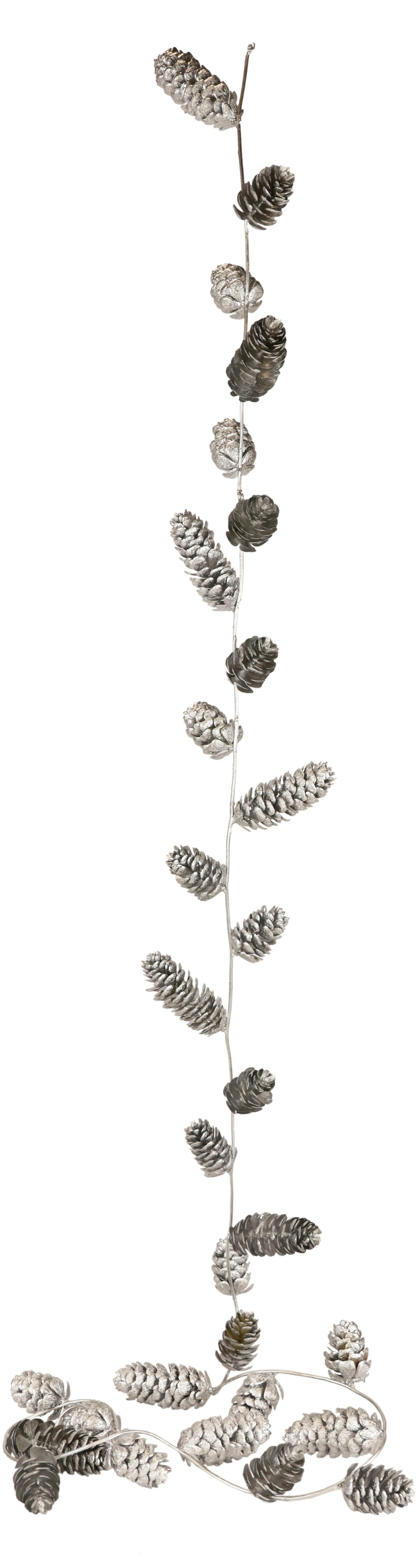 Kunstgirlande Künstliche Weihnachtsgirlande mit Zapfen Zapfen, I.GE.A., Höhe 180 cm, Weihnachtsdeko Girlande Ranke Kette Weihnachtsdekoration