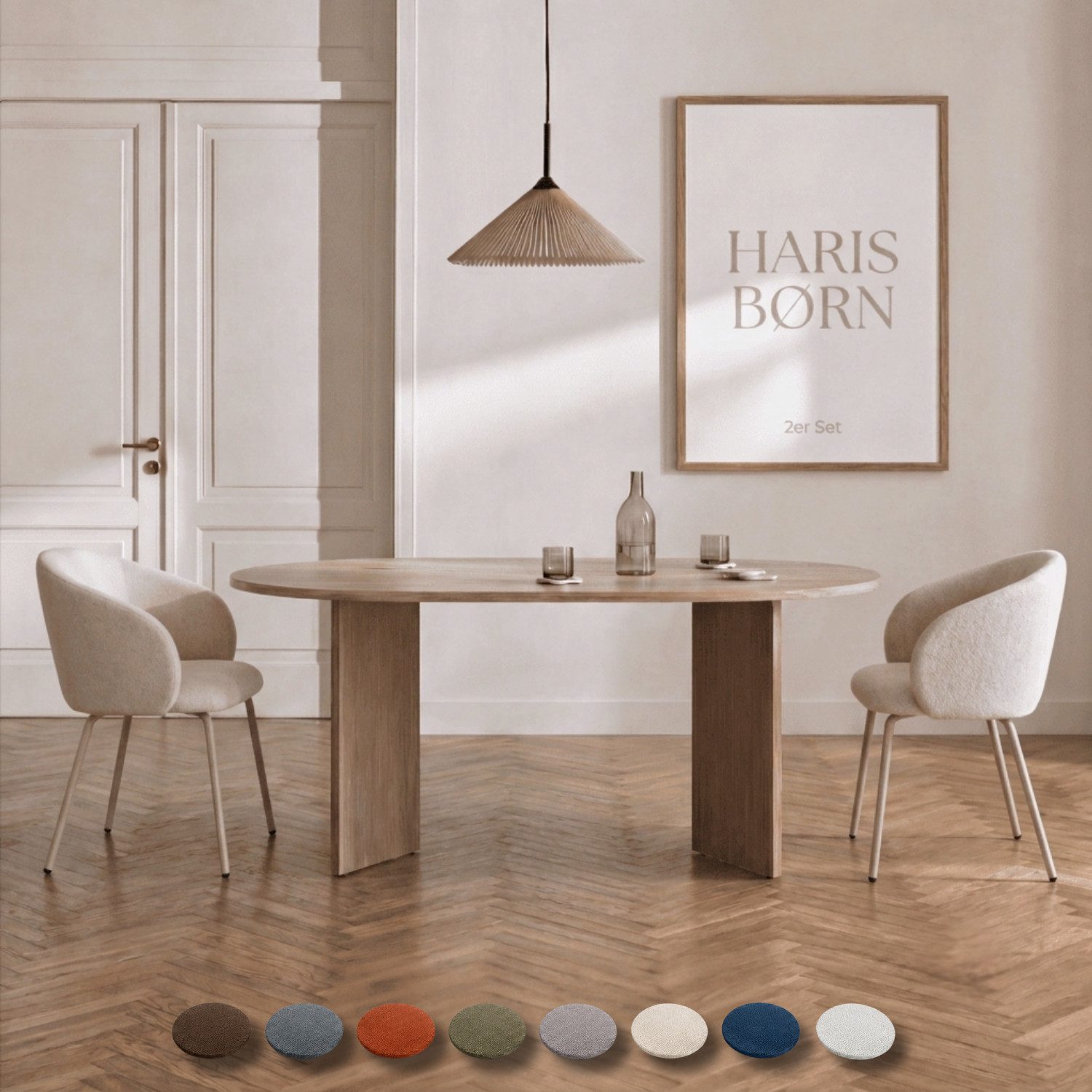 Haris Børn Esszimmerstuhl mit Armlehnen NØR - Hochwertige Polsterstühle für Esszimmer (Set, 2 St), Premium Esszimmer Stühle & Wohnzimmer Stühle
