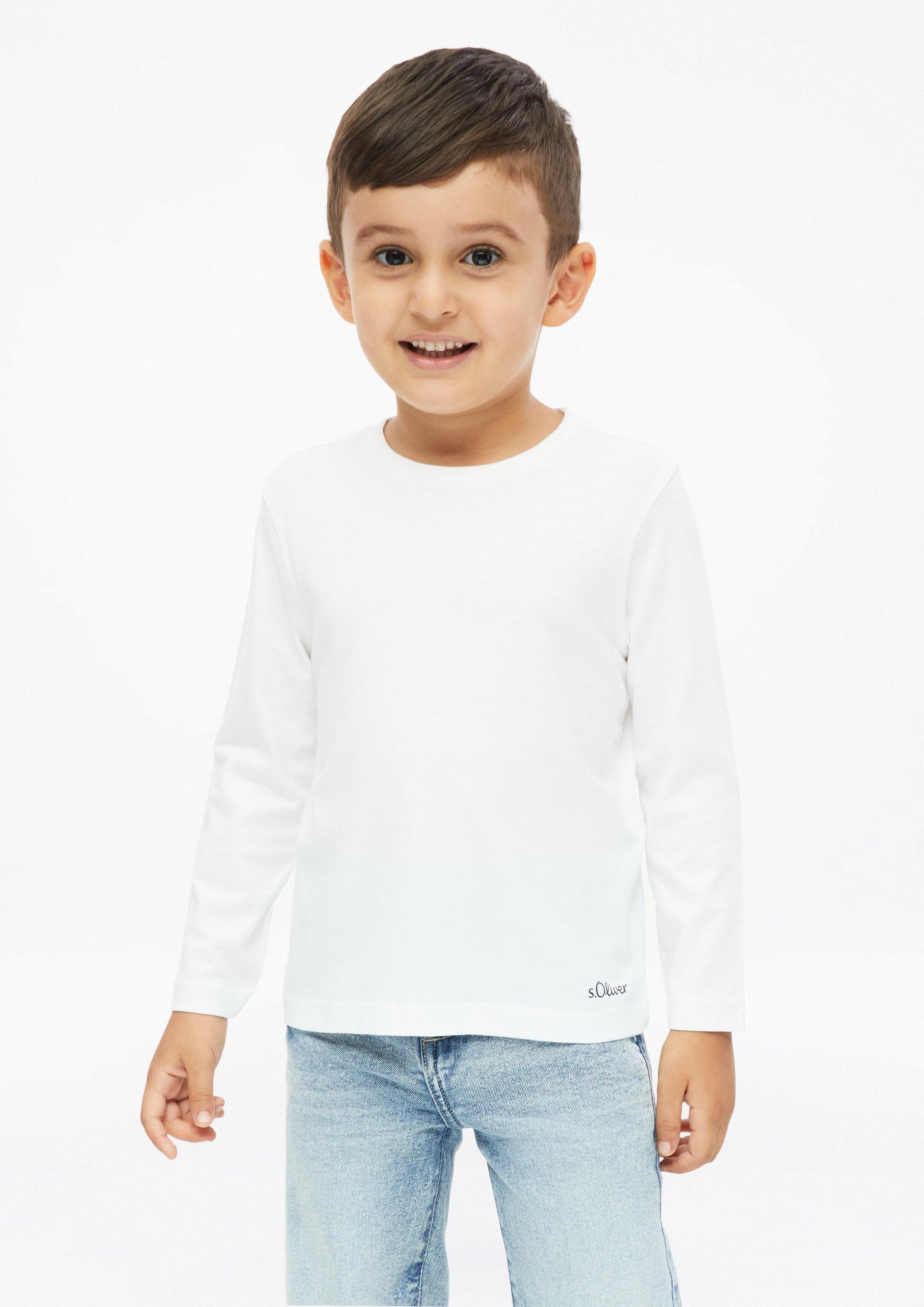 s.Oliver Langarmshirt T-Shirt 2er-Pack unisex Longsleeves aus Baumwolle – Bild 4 von 5