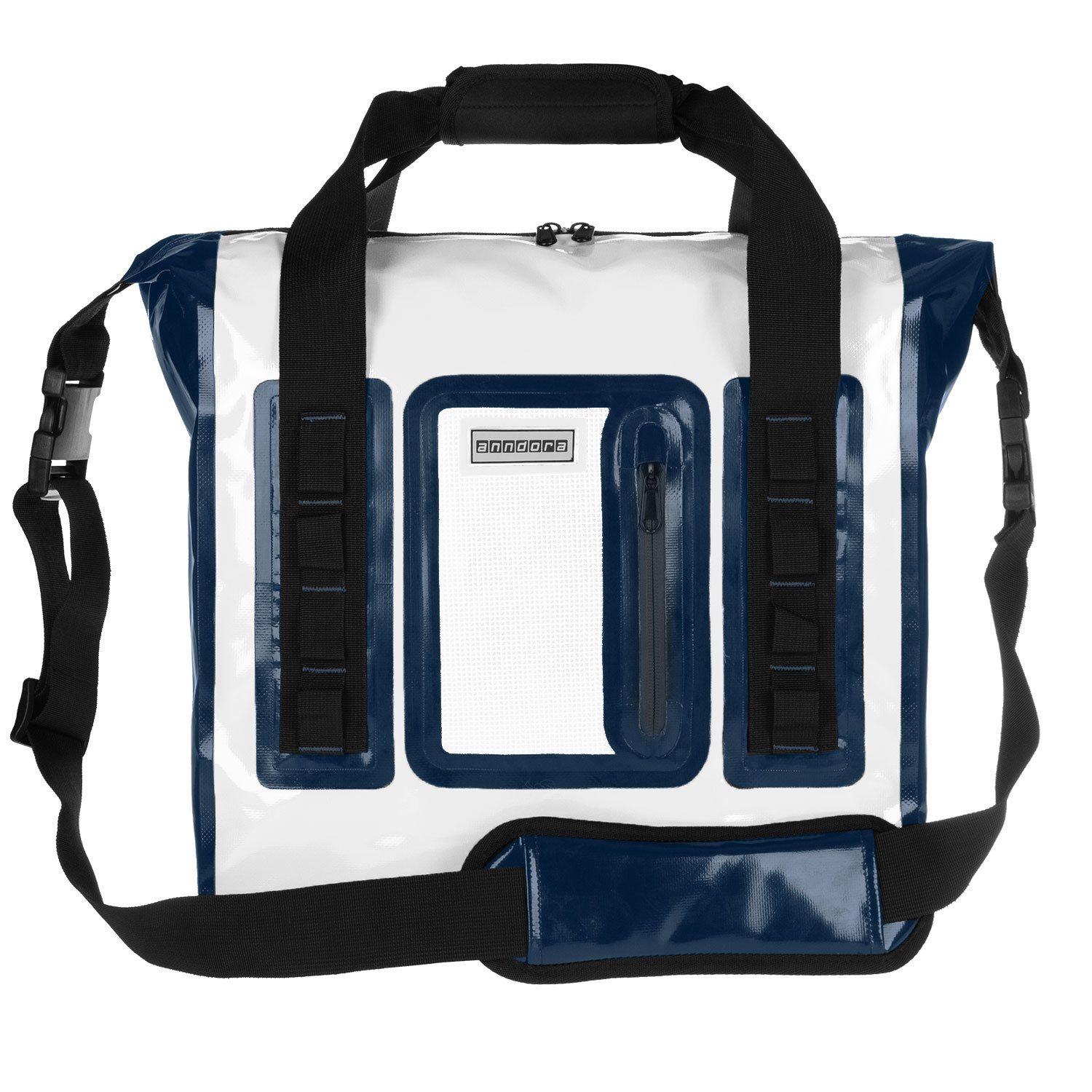 Reisetasche Sporttasche (40 Liter, wasserdicht Weiß) Tarpaulin Packsack anndora