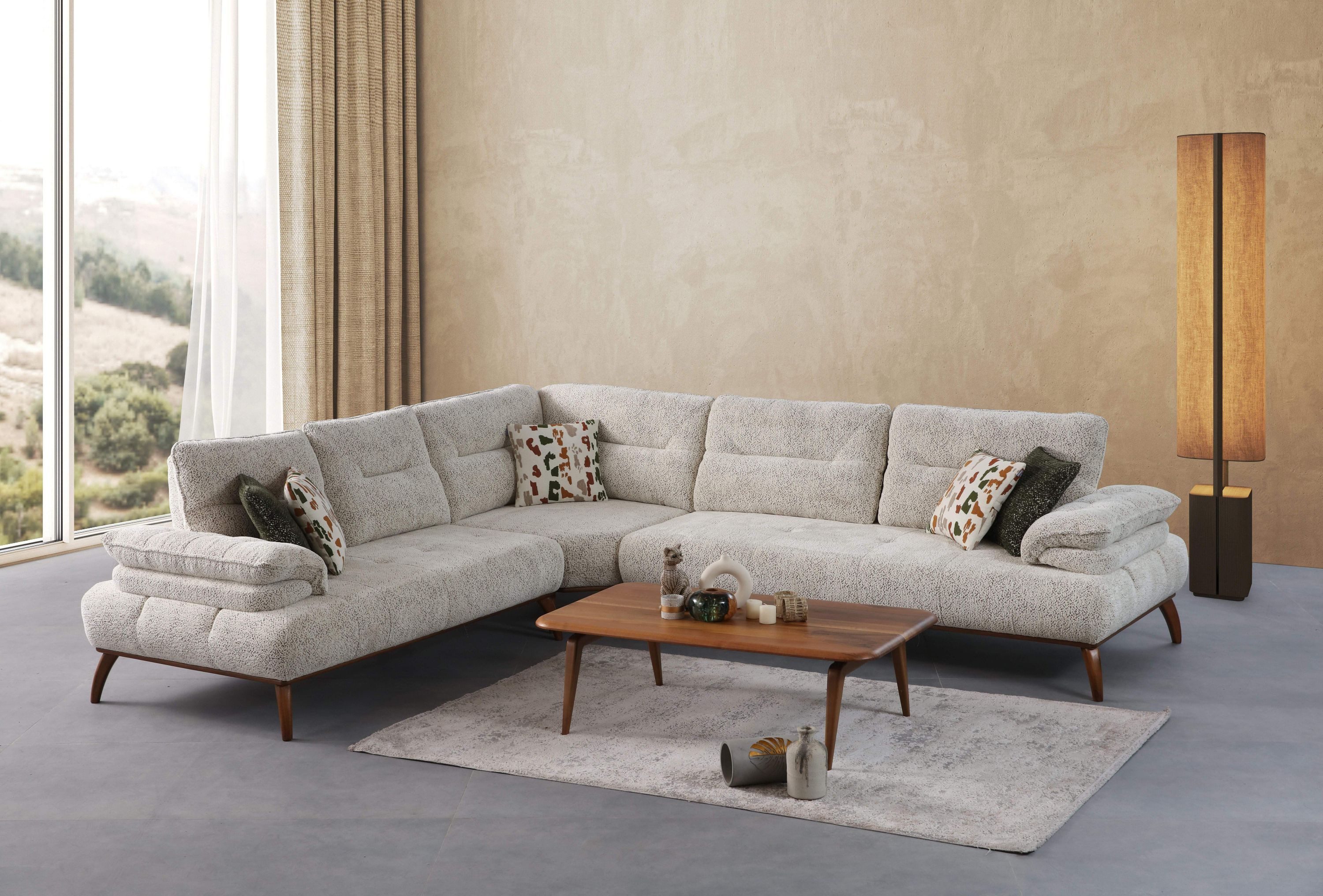 Villa Möbel Ecksofa Almond, 1 Teile, mit Relax-/Bettfunktion durch verstellbare Rückenlehne