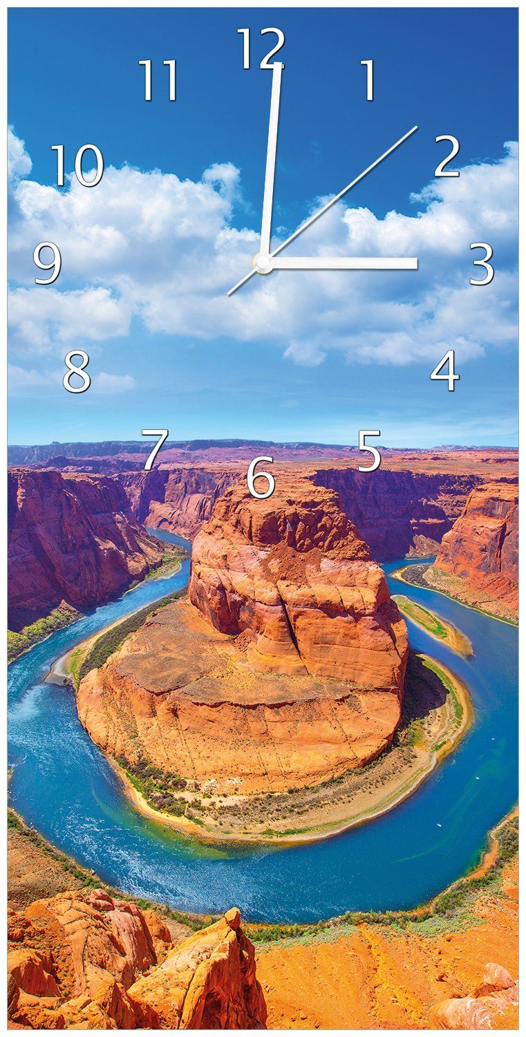 Wallario Wanduhr Hufeisenförmiger Mäander des Colorado River (Uhr aus Acryl)