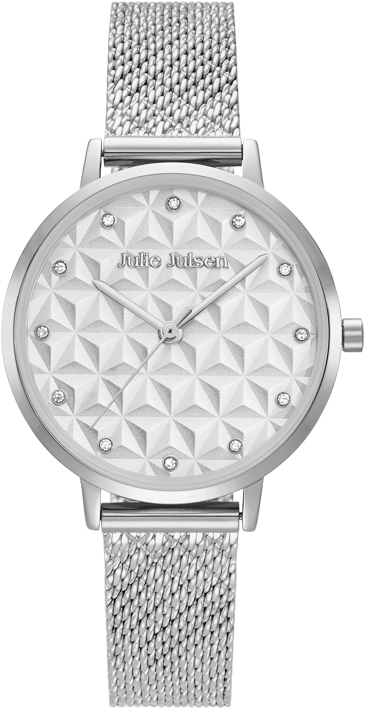 Quarzuhr JJW1395SME, Julsen Effekt, CUSHION Julie Zirkonia SILVER, 3D