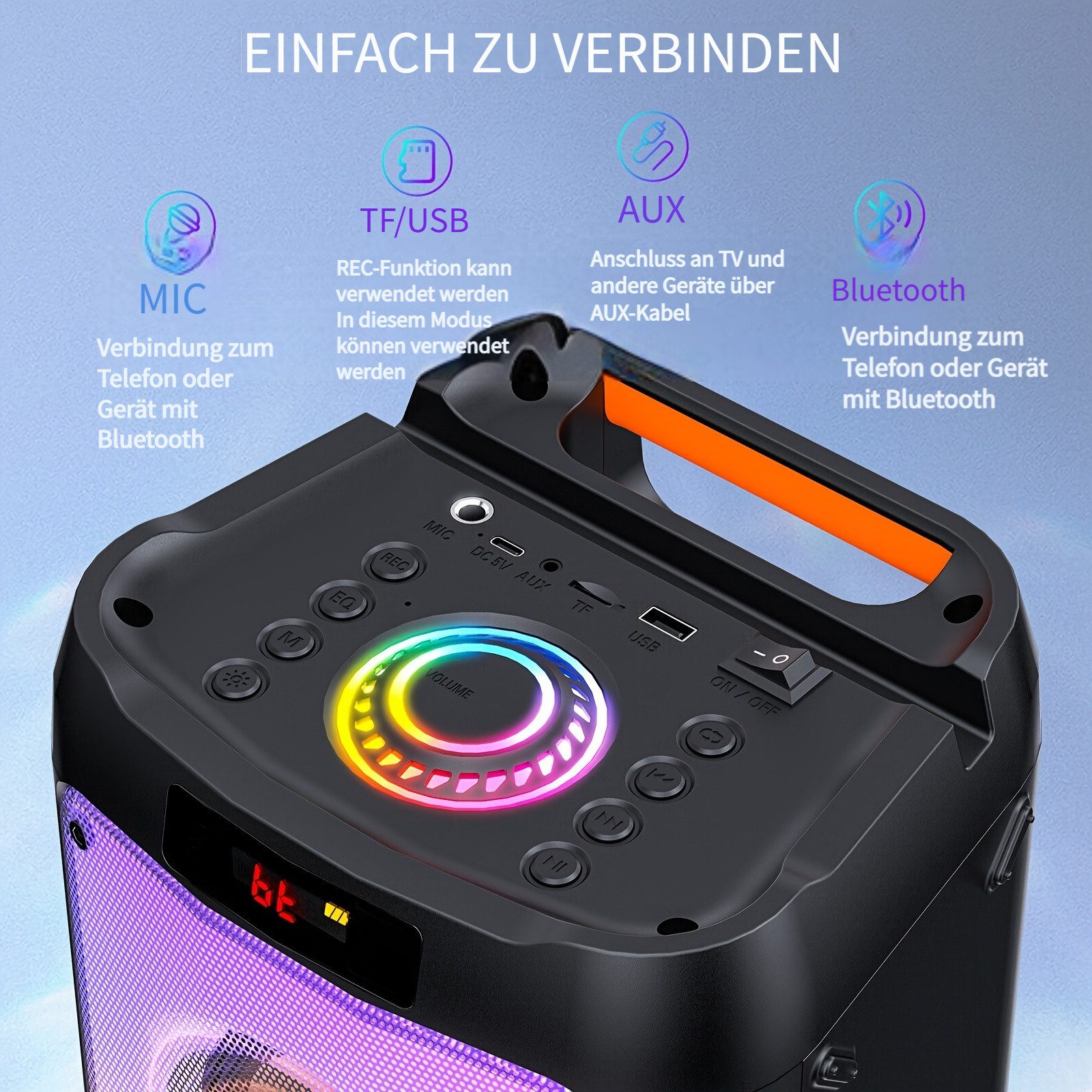 JYX Party Tragbare Bluetooth-Lautsprecher (für Holiday Party)